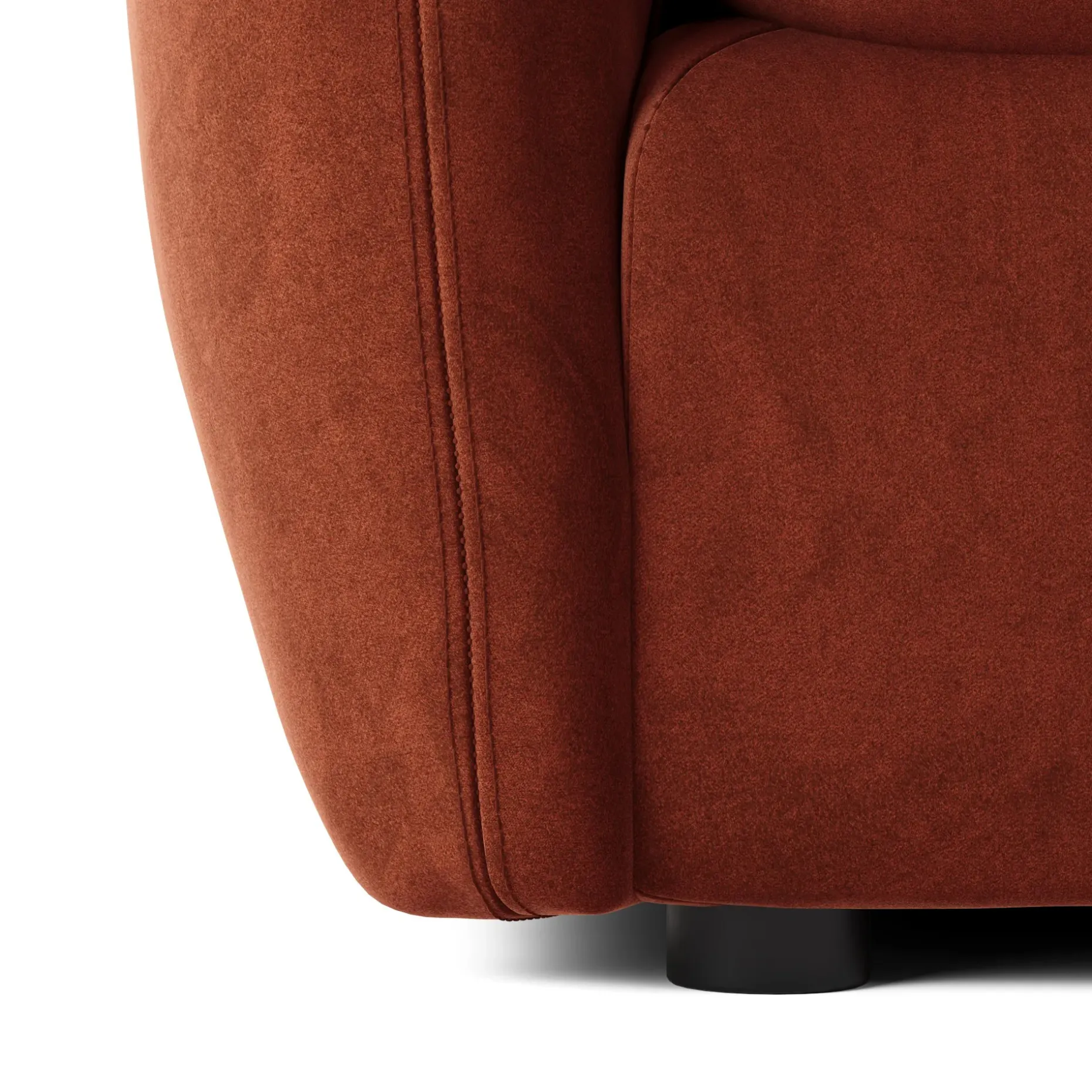 Leigh 87" Velvet Modular Corner Sectional - Hale Rust