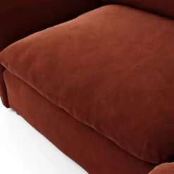 Leigh 87" Velvet Modular Corner Sectional - Hale Rust