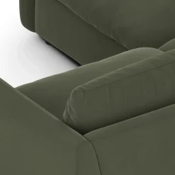Leigh 87" Velvet Modular Corner Sectional - Hale Fir Green