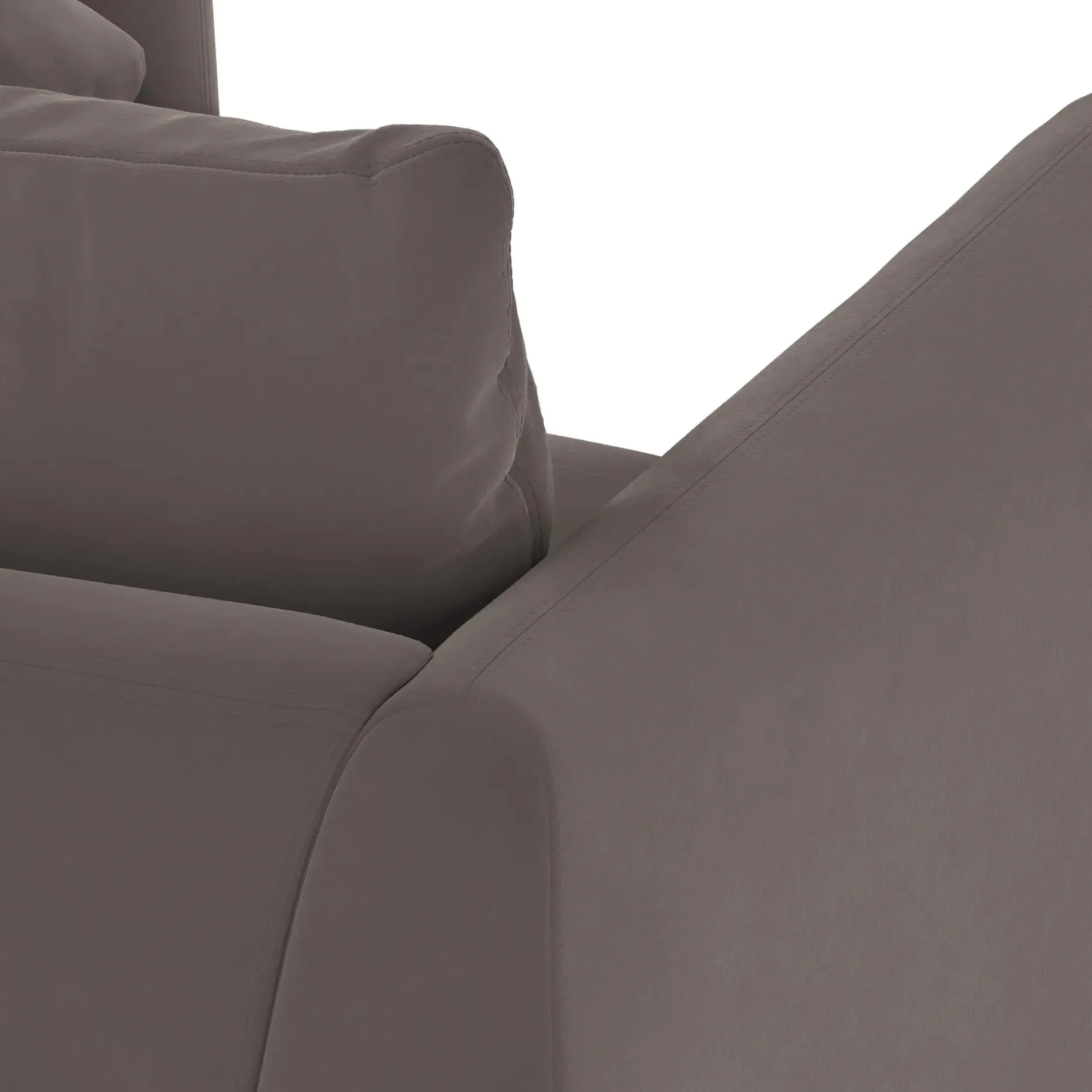 Leigh 87" Velvet Modular Corner Sectional - Hale Warm Gray