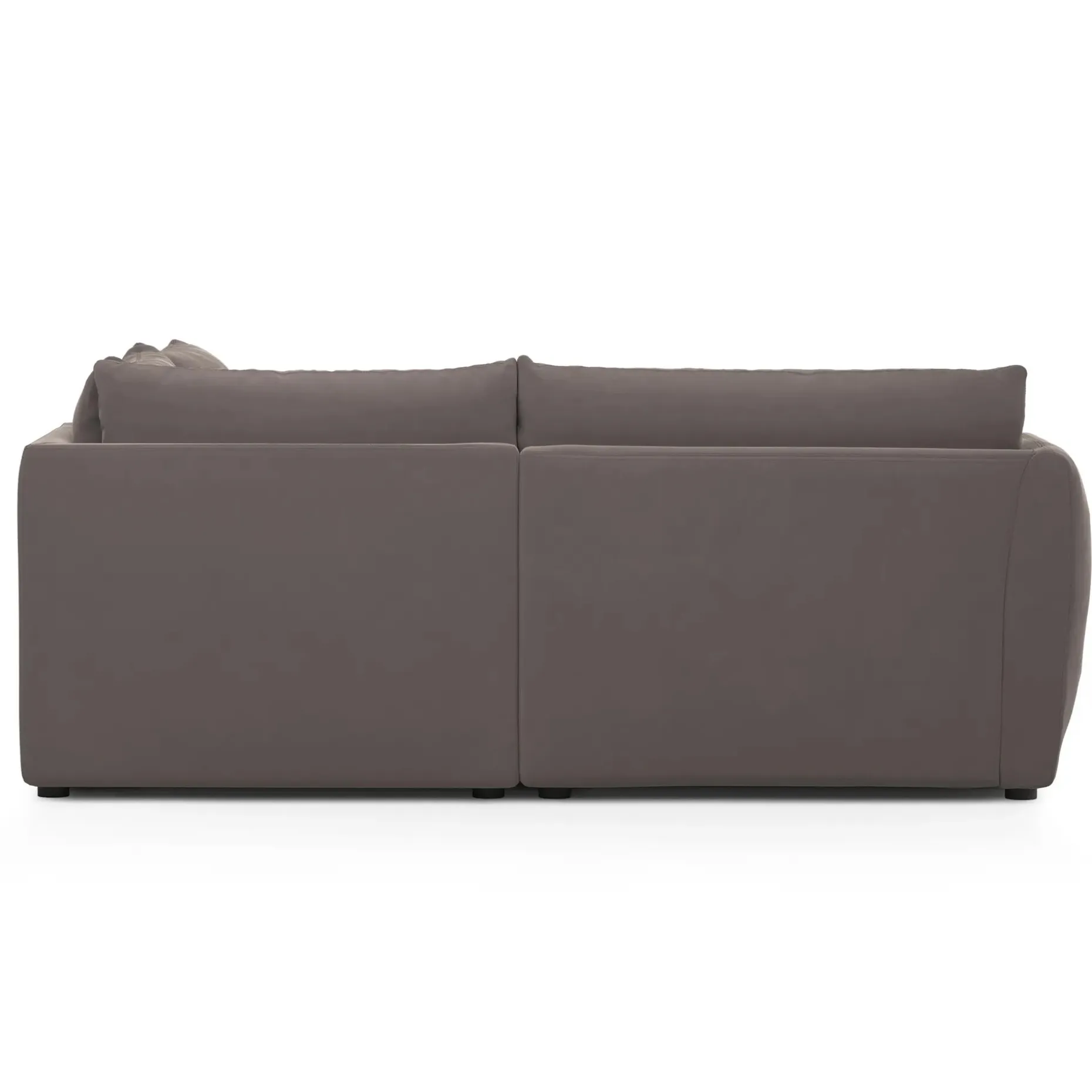 Leigh 87" Velvet Modular Corner Sectional - Hale Warm Gray