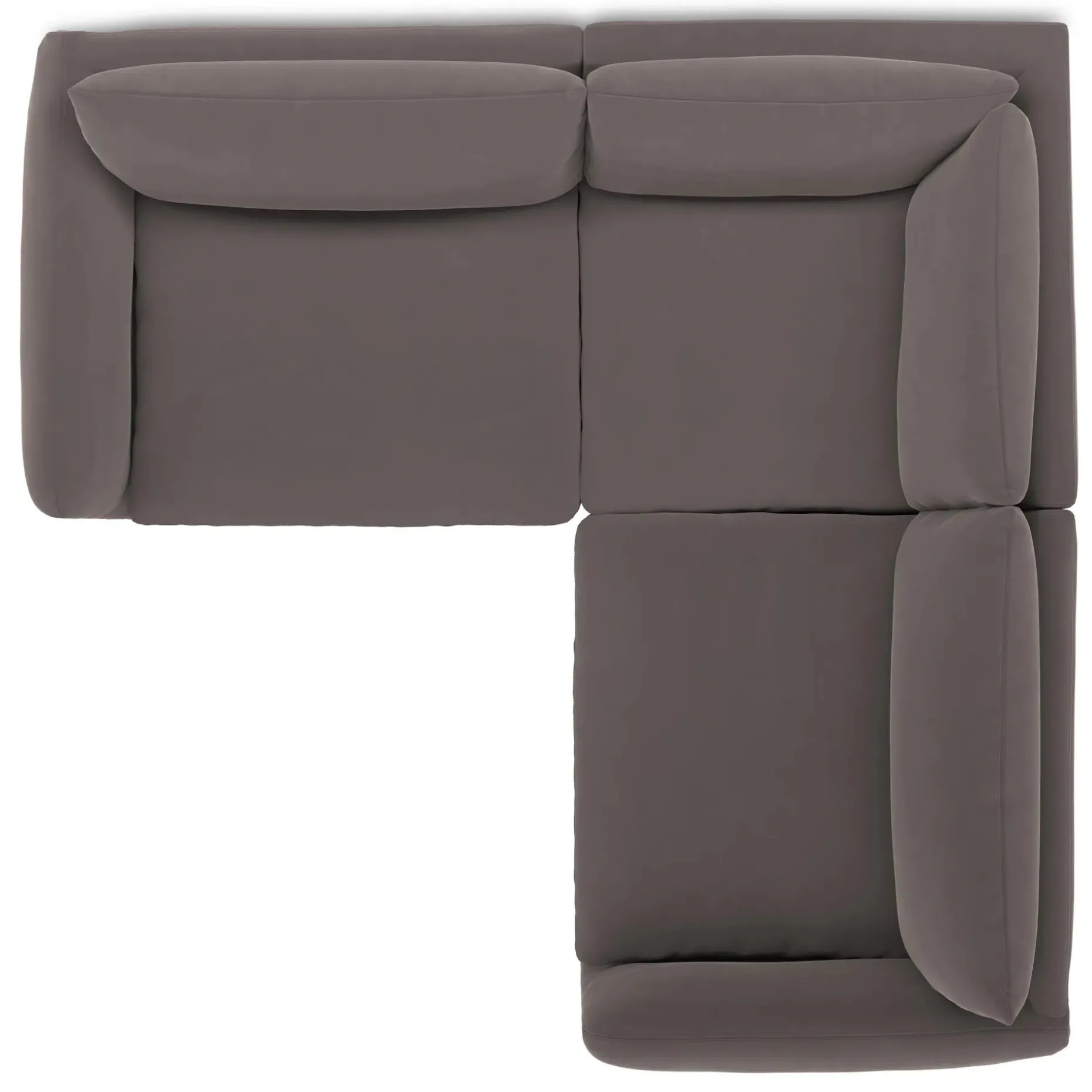 Leigh 87" Velvet Modular Corner Sectional - Hale Warm Gray