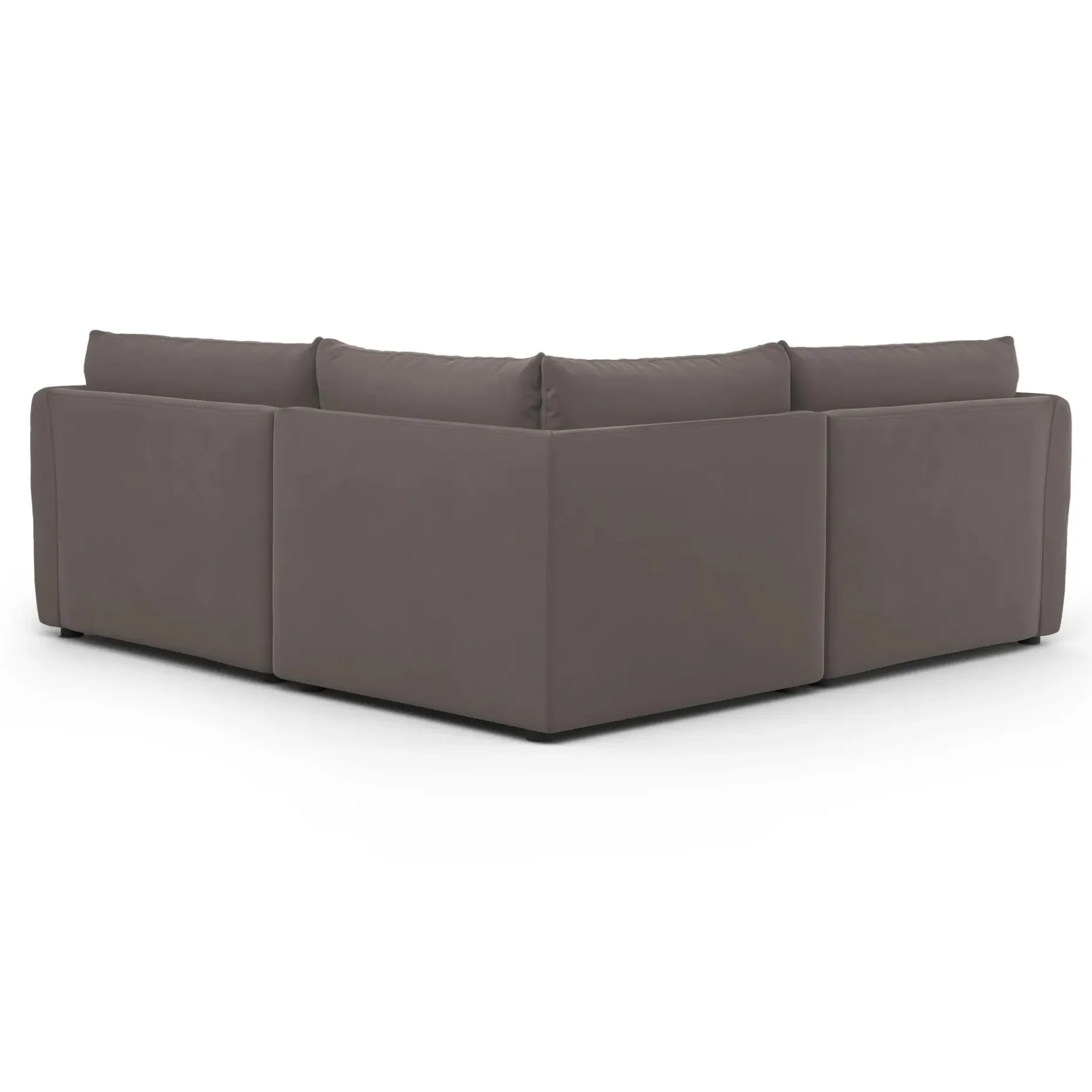Leigh 87" Velvet Modular Corner Sectional - Hale Warm Gray