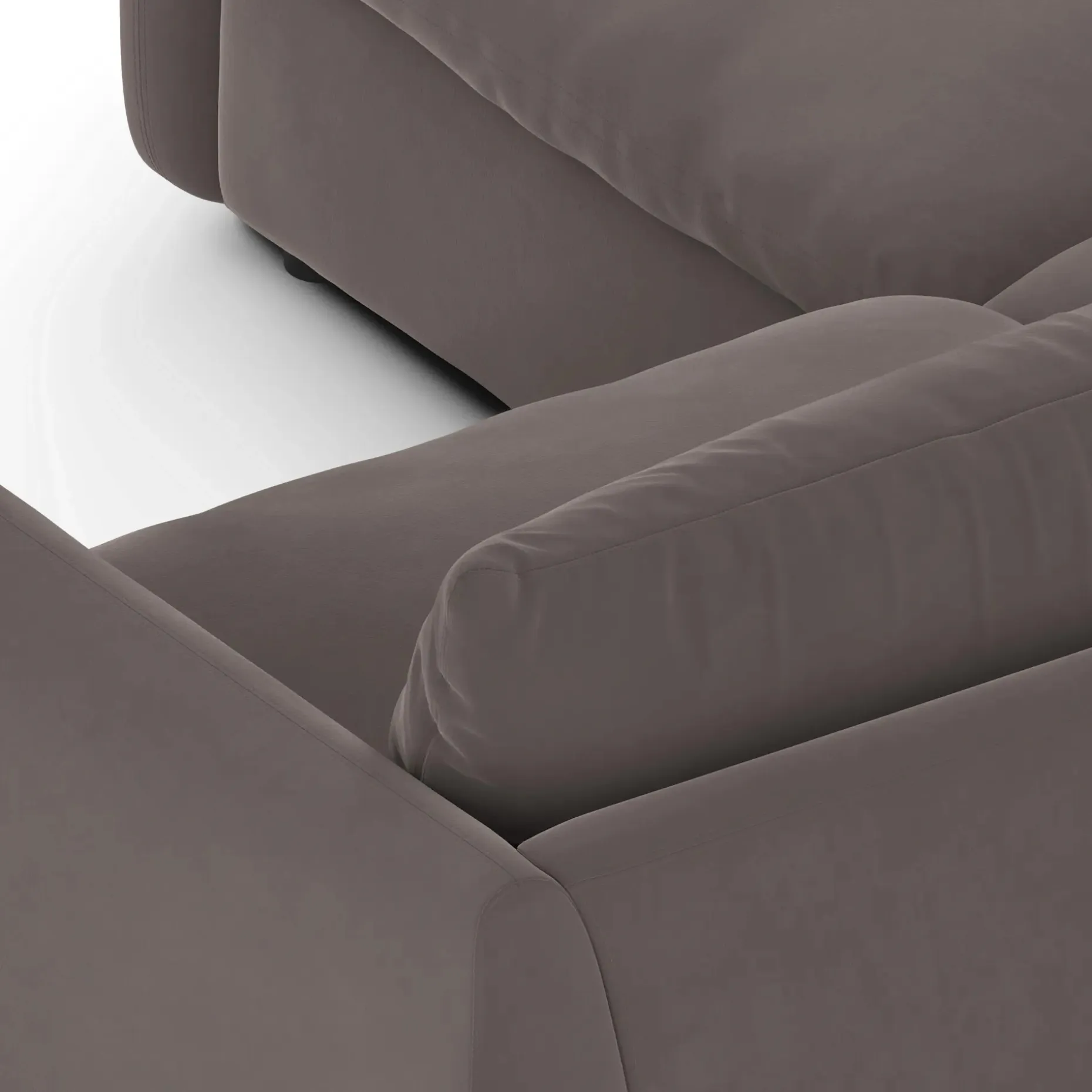 Leigh 87" Velvet Modular Corner Sectional - Hale Warm Gray