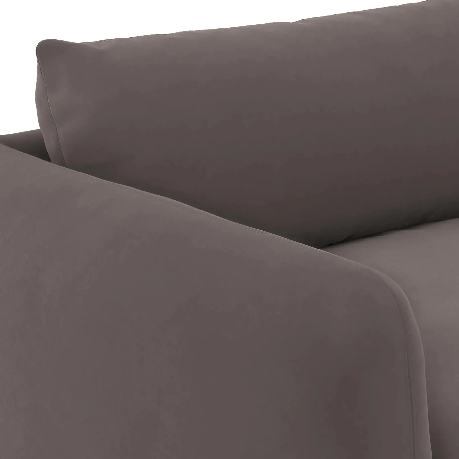 Leigh 87" Velvet Modular Corner Sectional - Hale Warm Gray