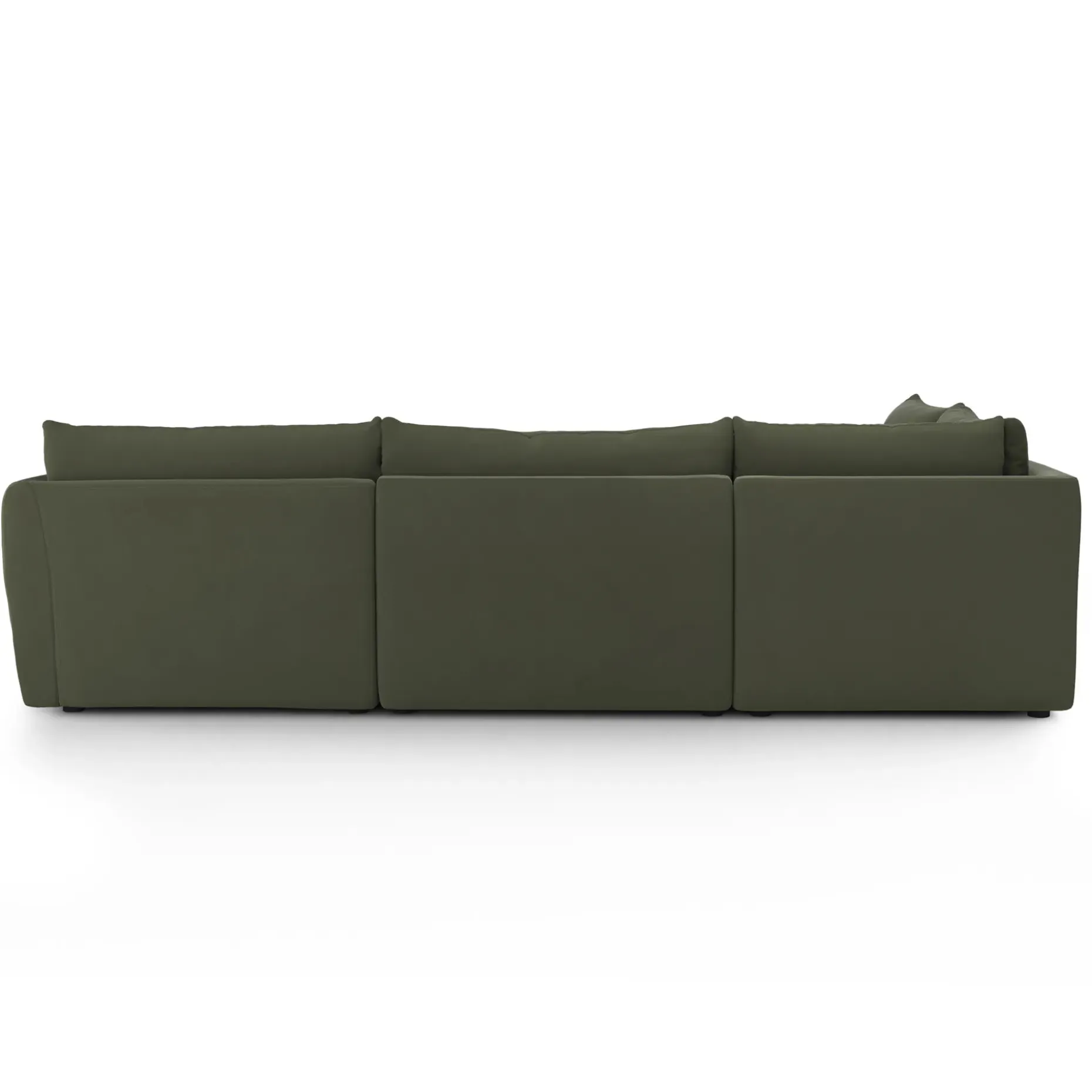 Leigh 126" Velvet Modular L Sectional - Hale Fir Green