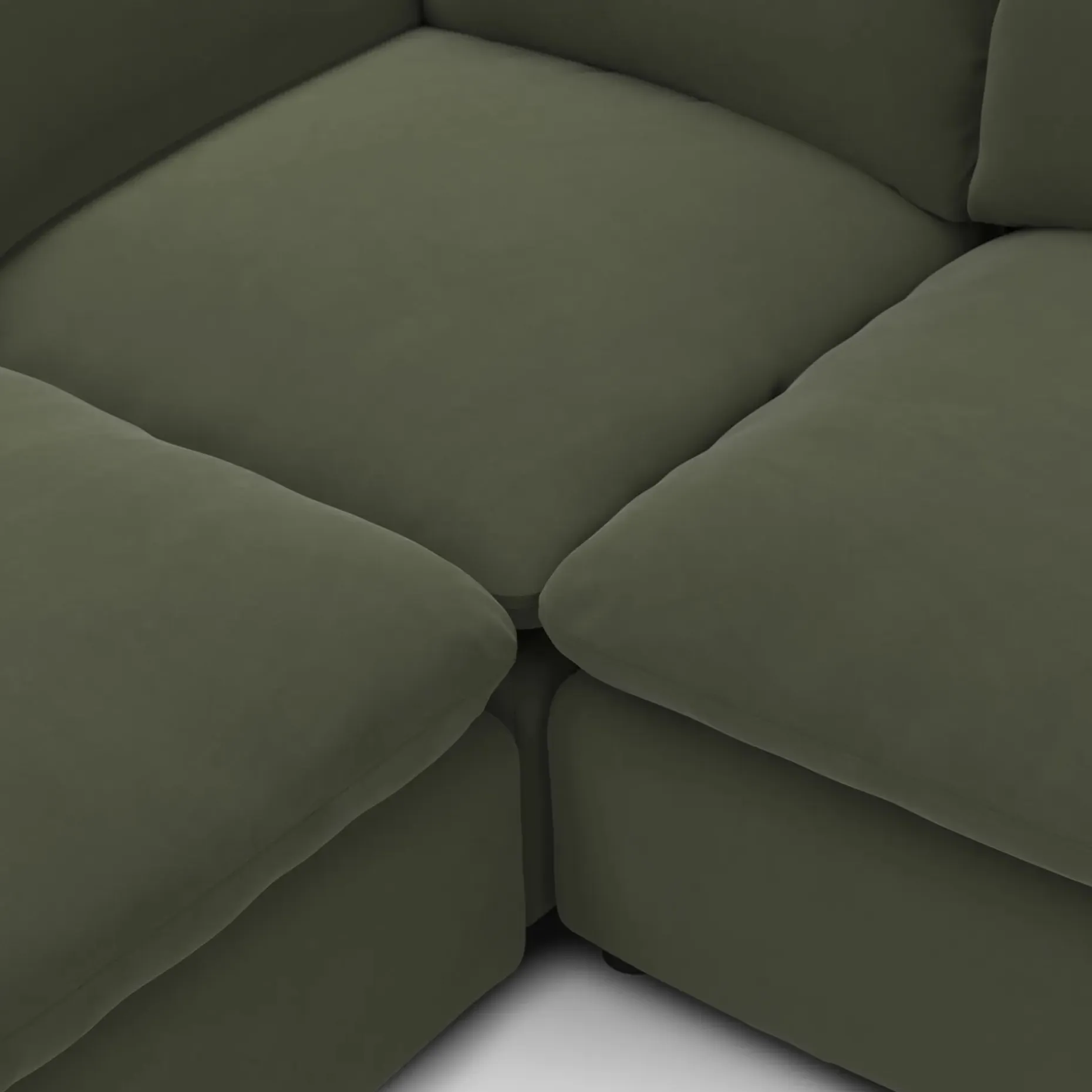 Leigh 126" Velvet Modular L Sectional - Hale Fir Green
