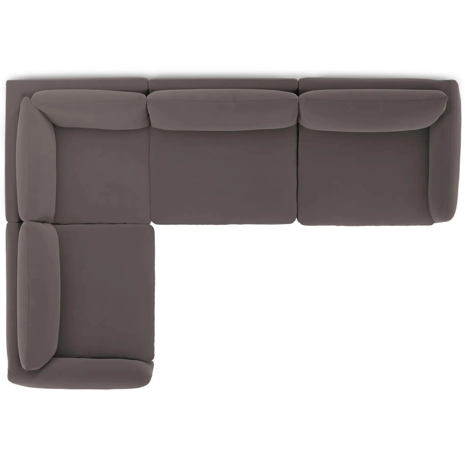 Leigh 126" Velvet Modular L Sectional - Hale Warm Gray