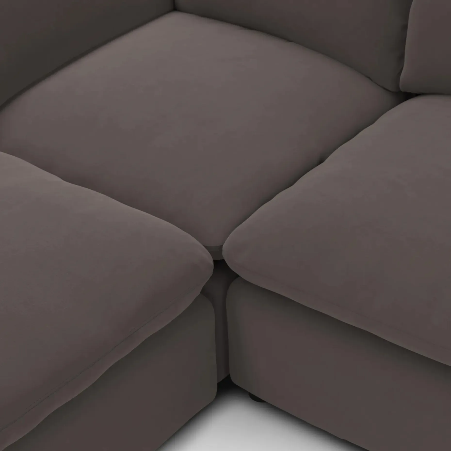 Leigh 126" Velvet Modular L Sectional - Hale Warm Gray