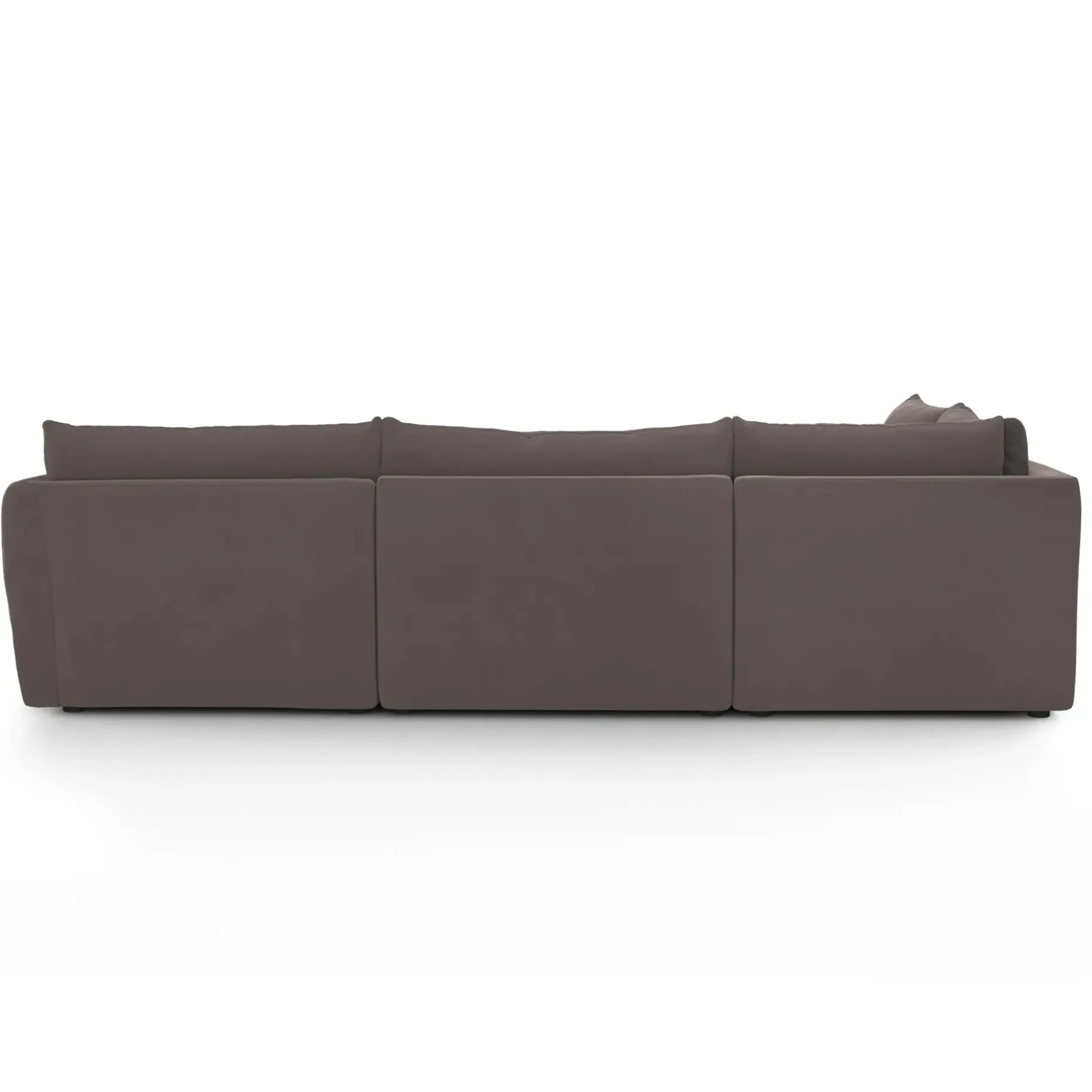 Leigh 126" Velvet Modular L Sectional - Hale Warm Gray