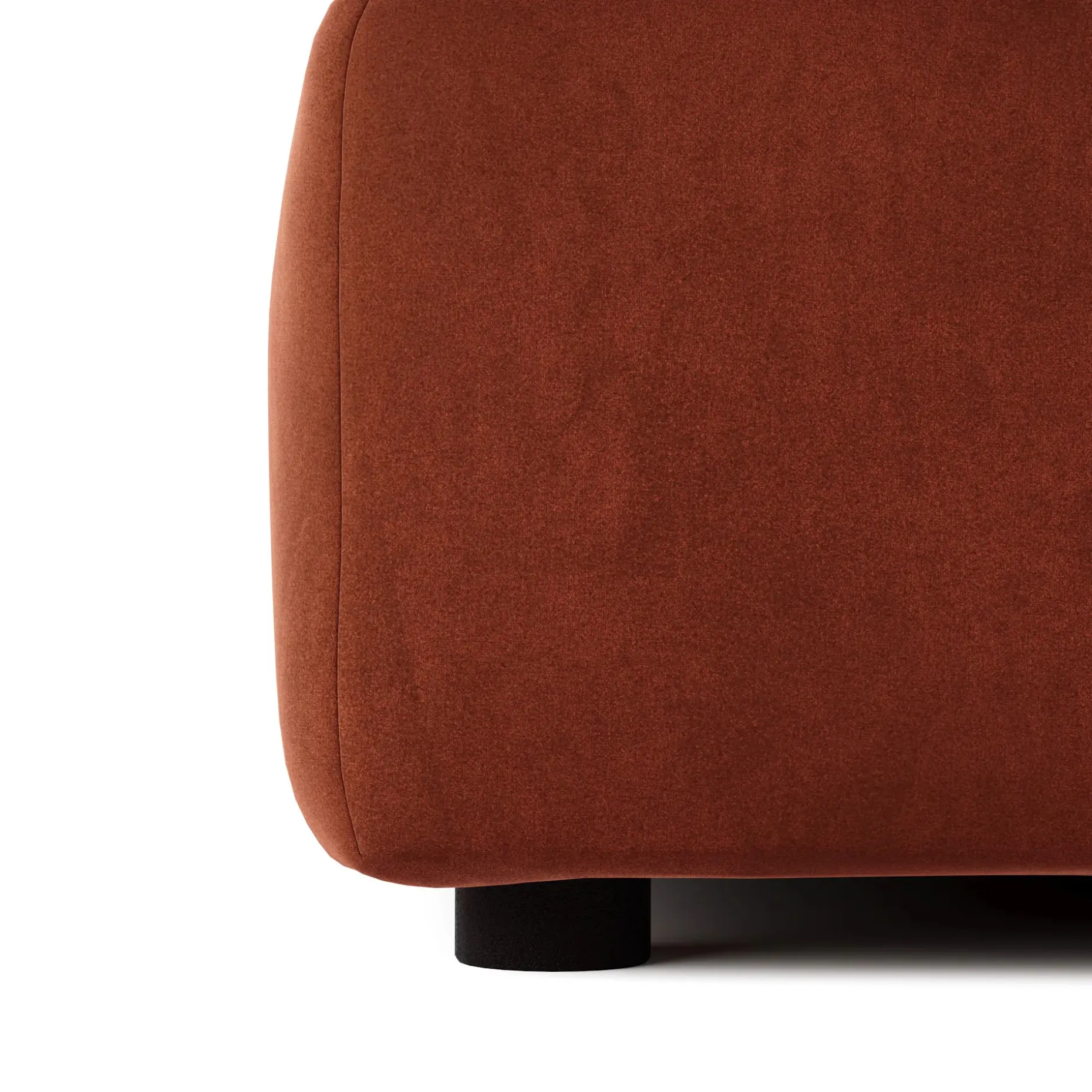 Leigh 121.5" Velvet Modular Open Pit Sectional - Hale Rust