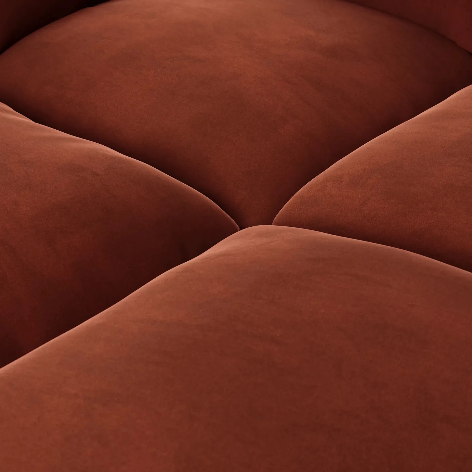 Leigh 121.5" Velvet Modular Open Pit Sectional - Hale Rust
