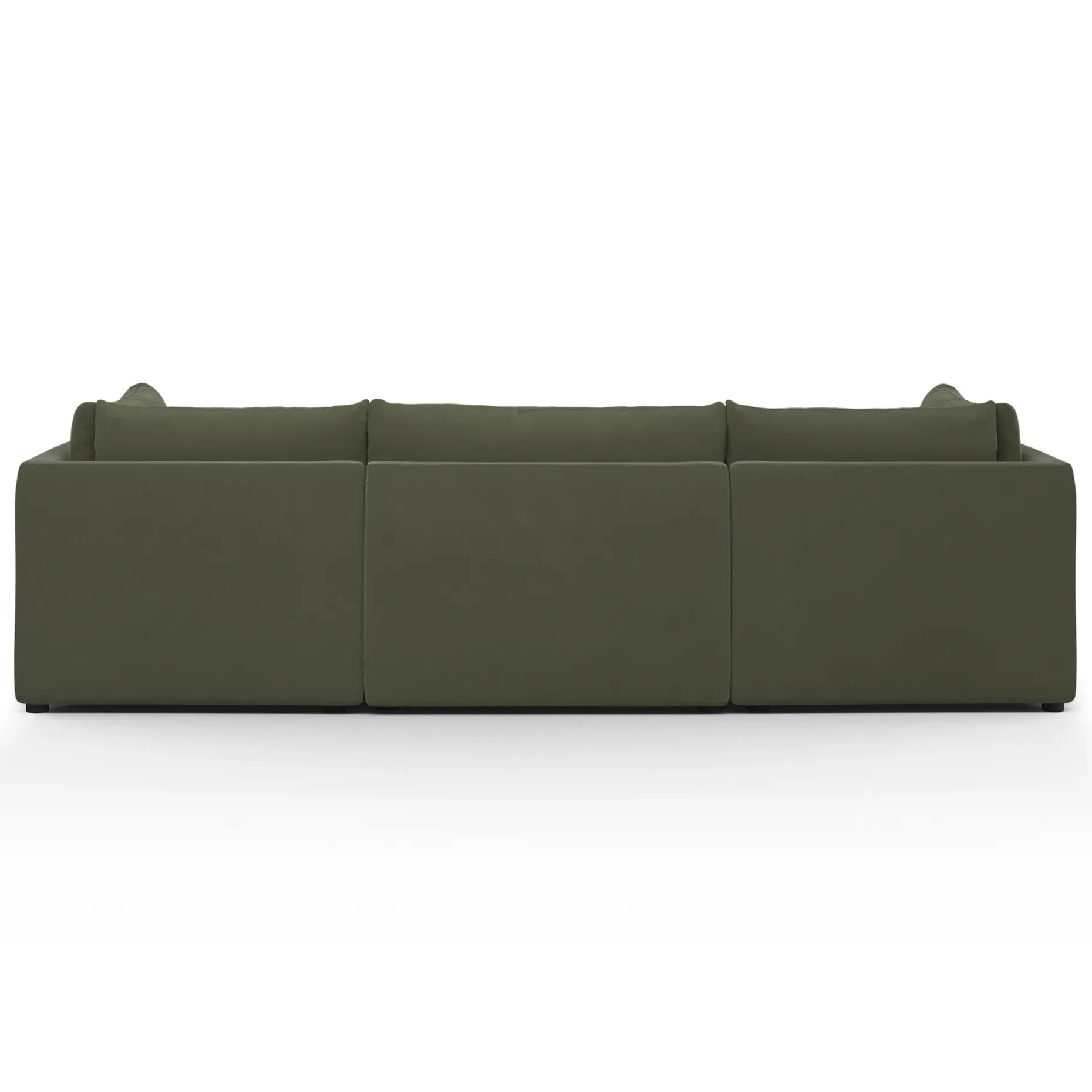Leigh 121.5" Velvet Modular Open Pit Sectional - Hale Fir Green
