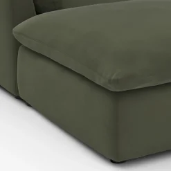 Leigh 121.5" Velvet Modular Open Pit Sectional - Hale Fir Green