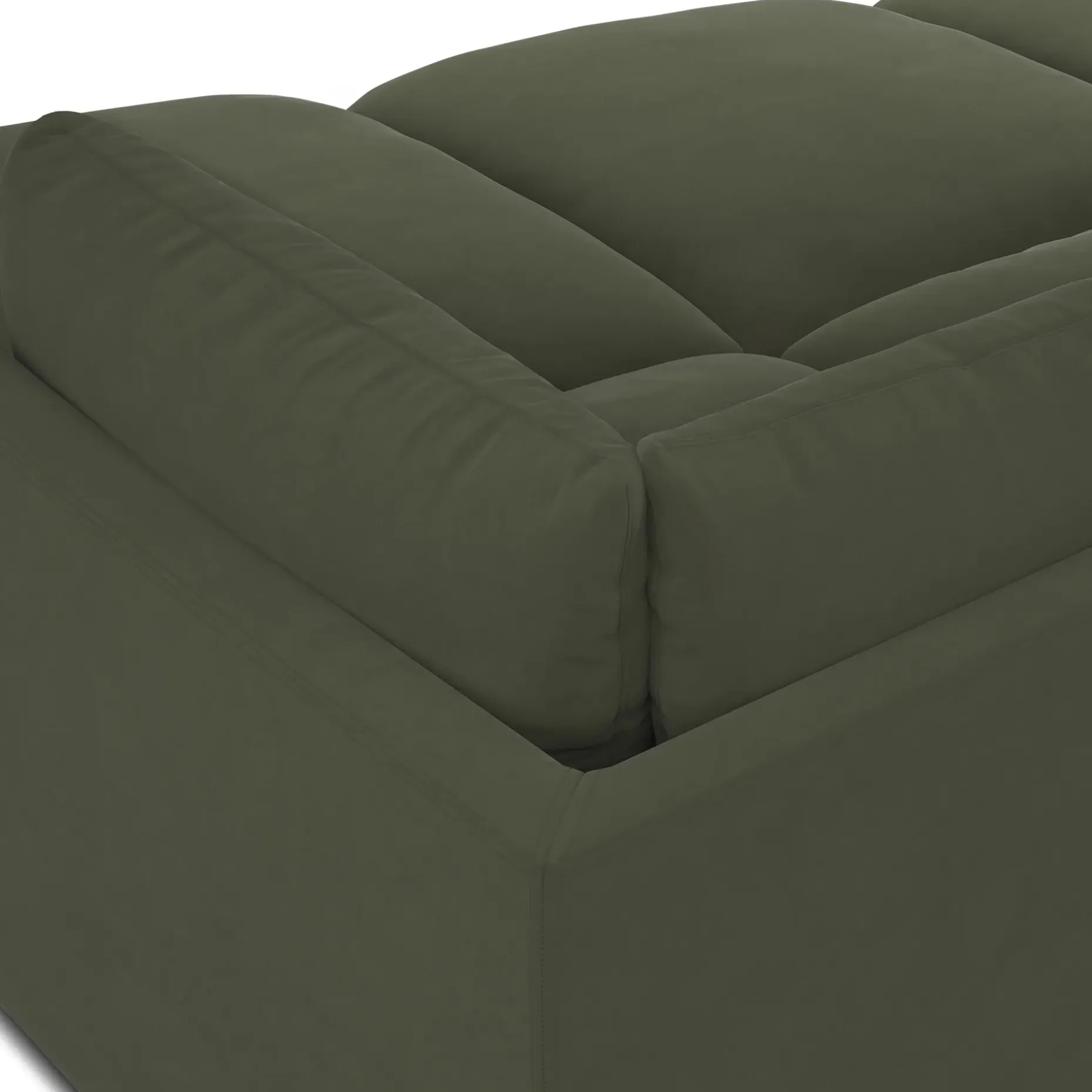 Leigh 121.5" Velvet Modular Open Pit Sectional - Hale Fir Green