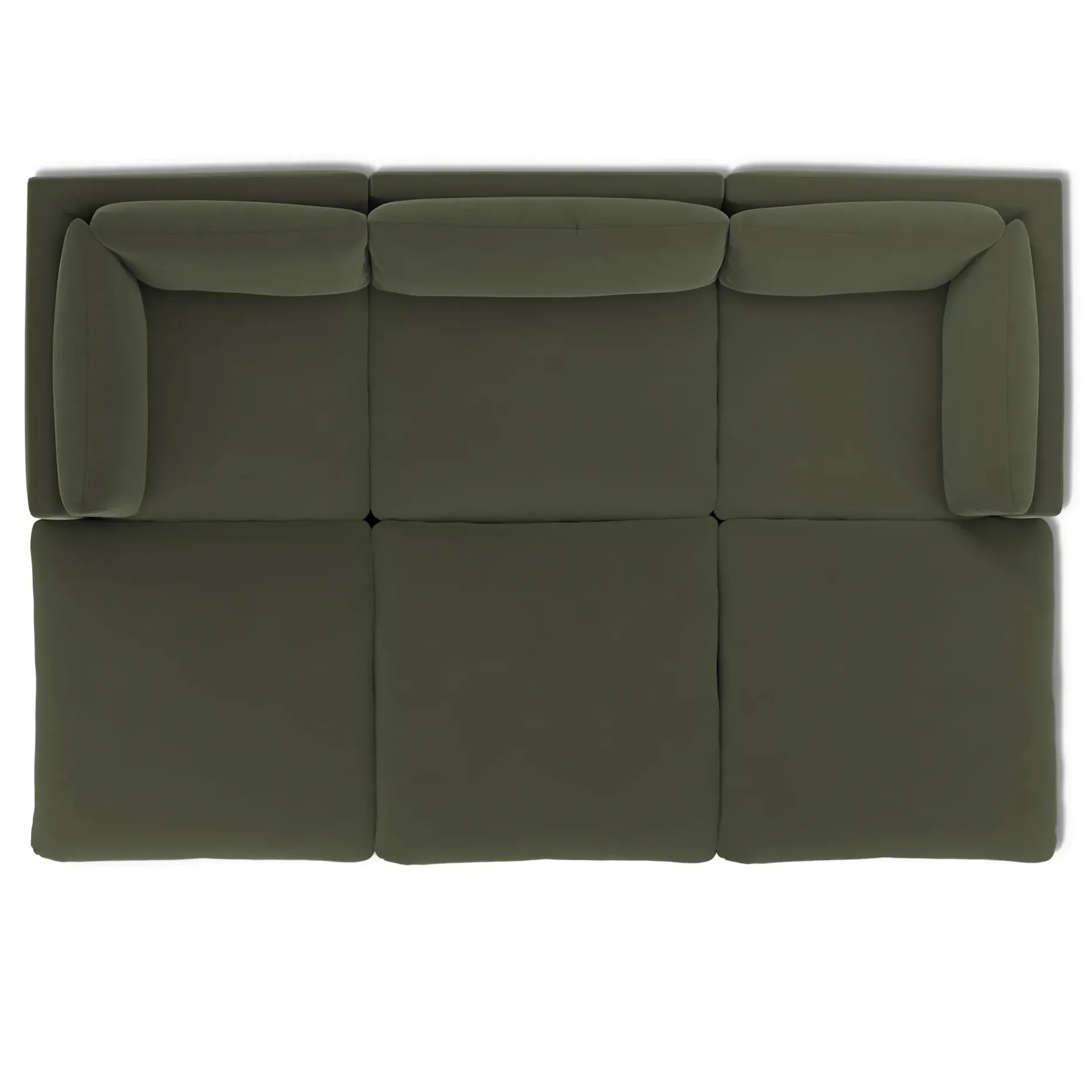 Leigh 121.5" Velvet Modular Open Pit Sectional - Hale Fir Green