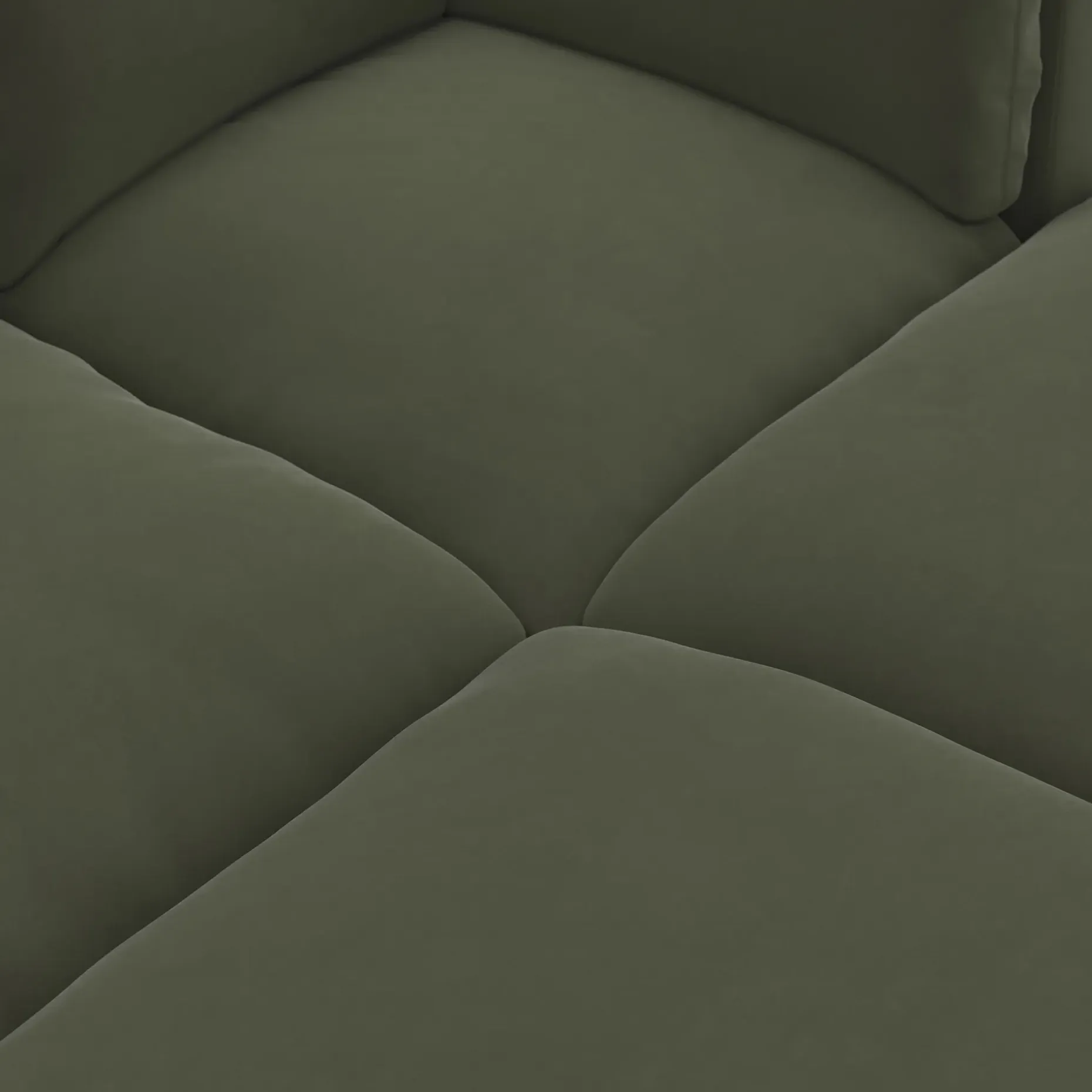Leigh 121.5" Velvet Modular Open Pit Sectional - Hale Fir Green
