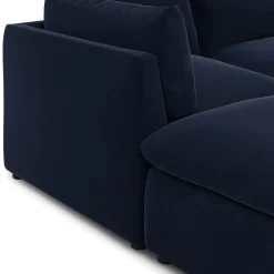 Leigh 121.5" Velvet Modular Open Pit Sectional - Hale Ink