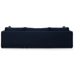 Leigh 121.5" Velvet Modular Open Pit Sectional - Hale Ink