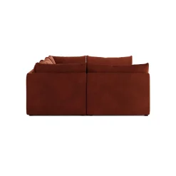 Leigh 121.5" Velvet Modular 5-Seater U-Shaped Sectional - Hale Rust