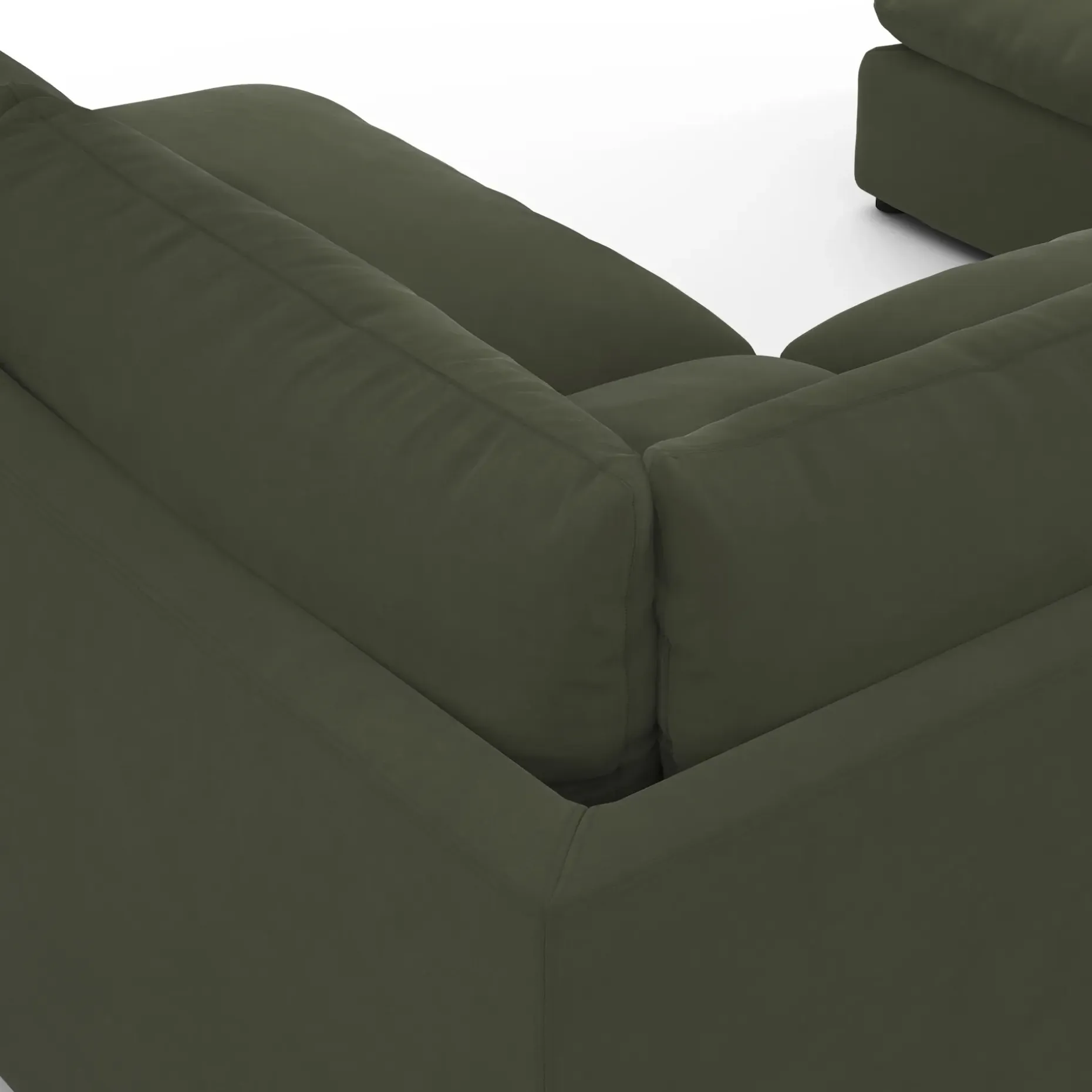 Leigh 121.5" Velvet Modular 5-Seater U-Shaped Sectional - Hale Fir Green