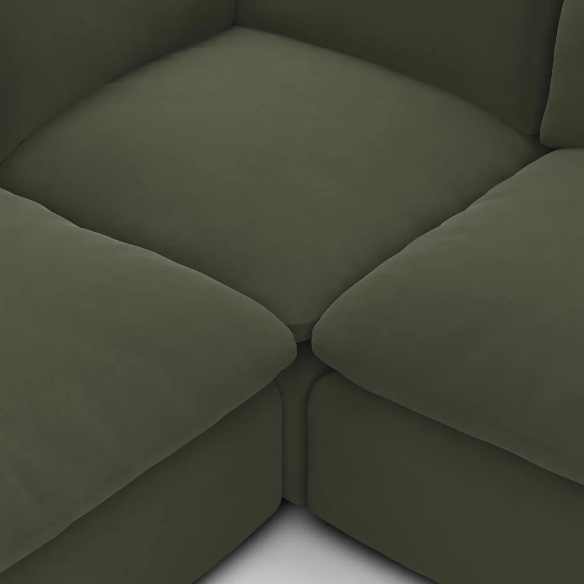 Leigh 121.5" Velvet Modular 5-Seater U-Shaped Sectional - Hale Fir Green