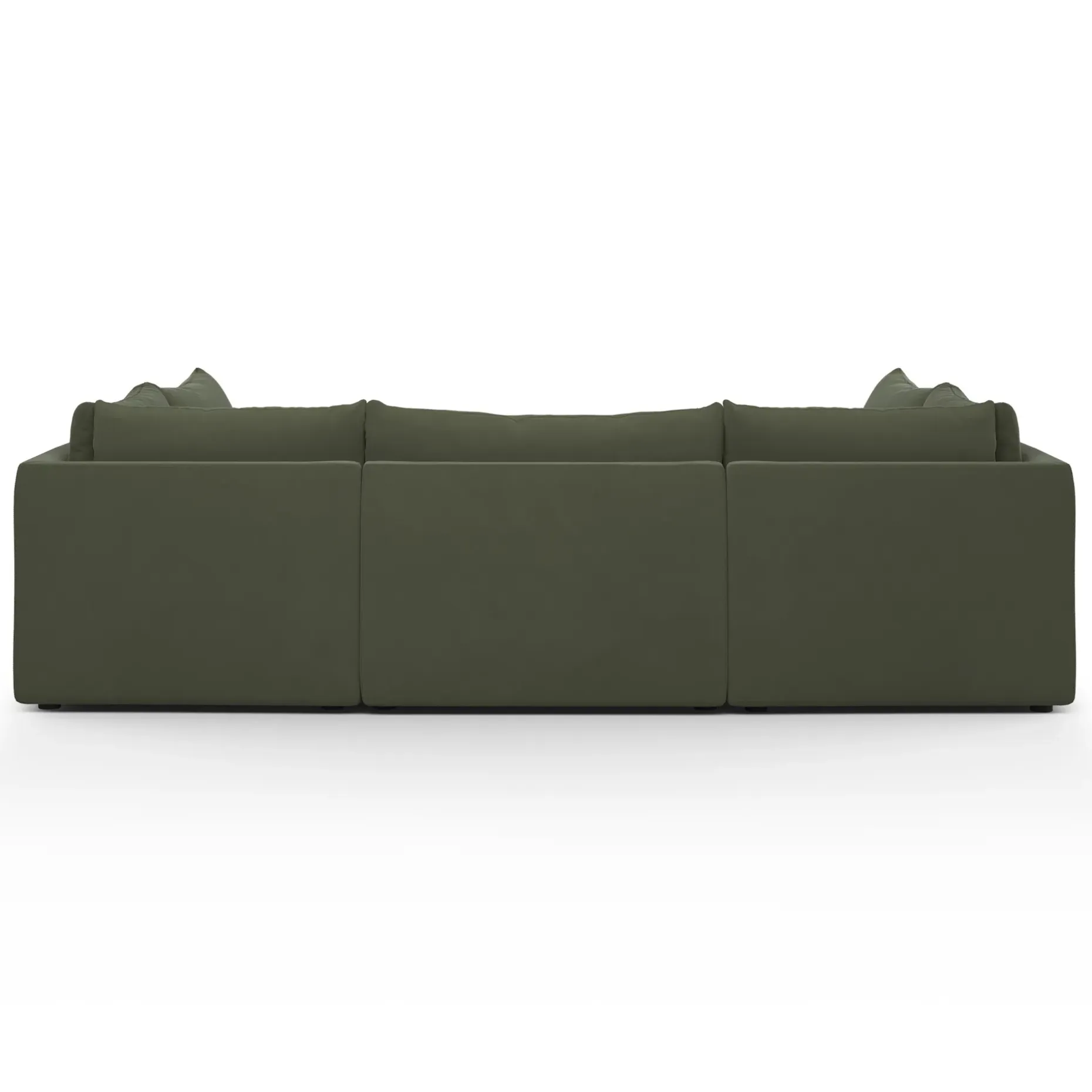 Leigh 121.5" Velvet Modular 5-Seater U-Shaped Sectional - Hale Fir Green