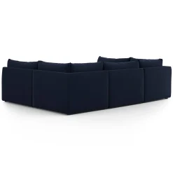 Leigh 121.5" Velvet Modular 5-Seater U-Shaped Sectional - Hale Ink