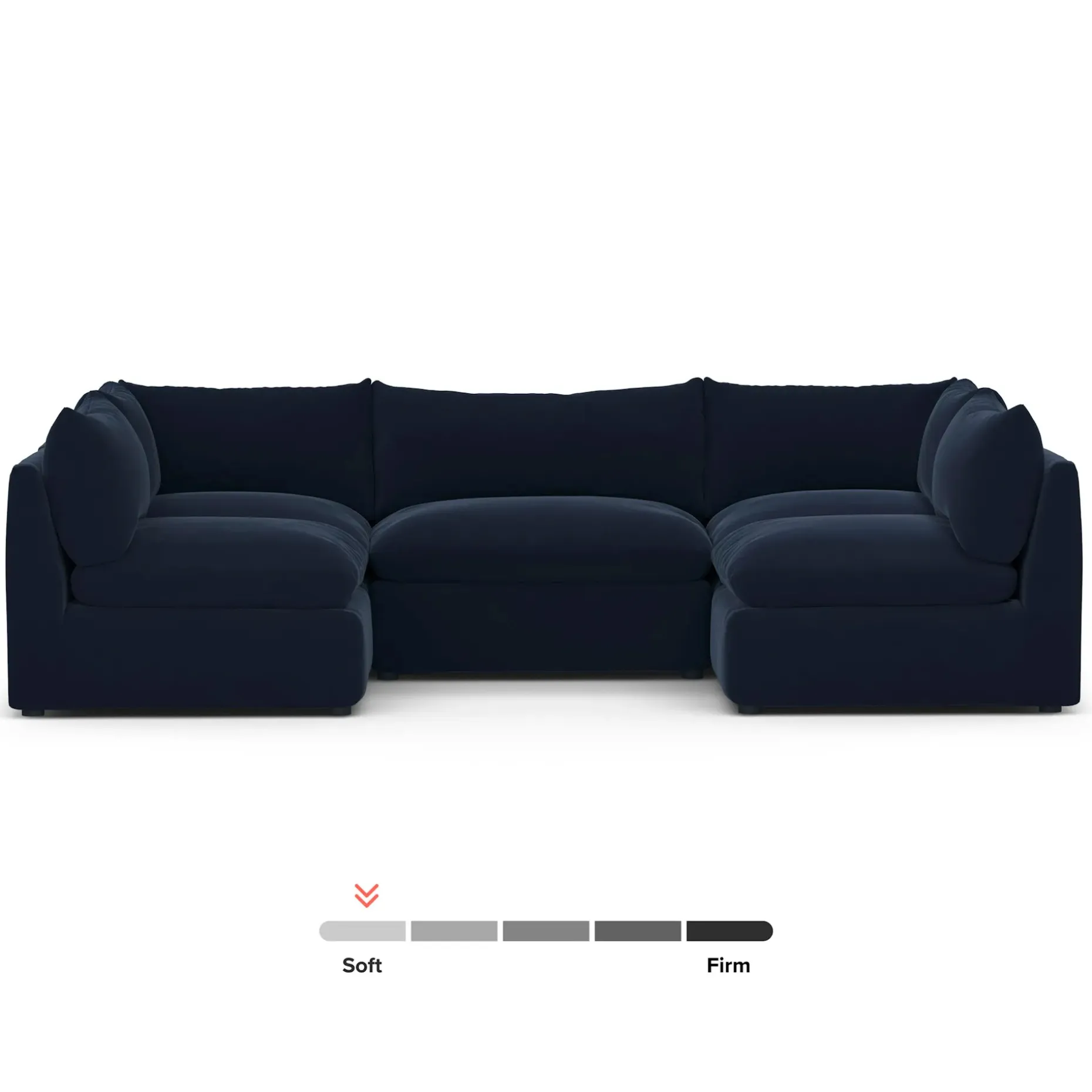 Leigh 121.5" Velvet Modular 5-Seater U-Shaped Sectional - Hale Ink