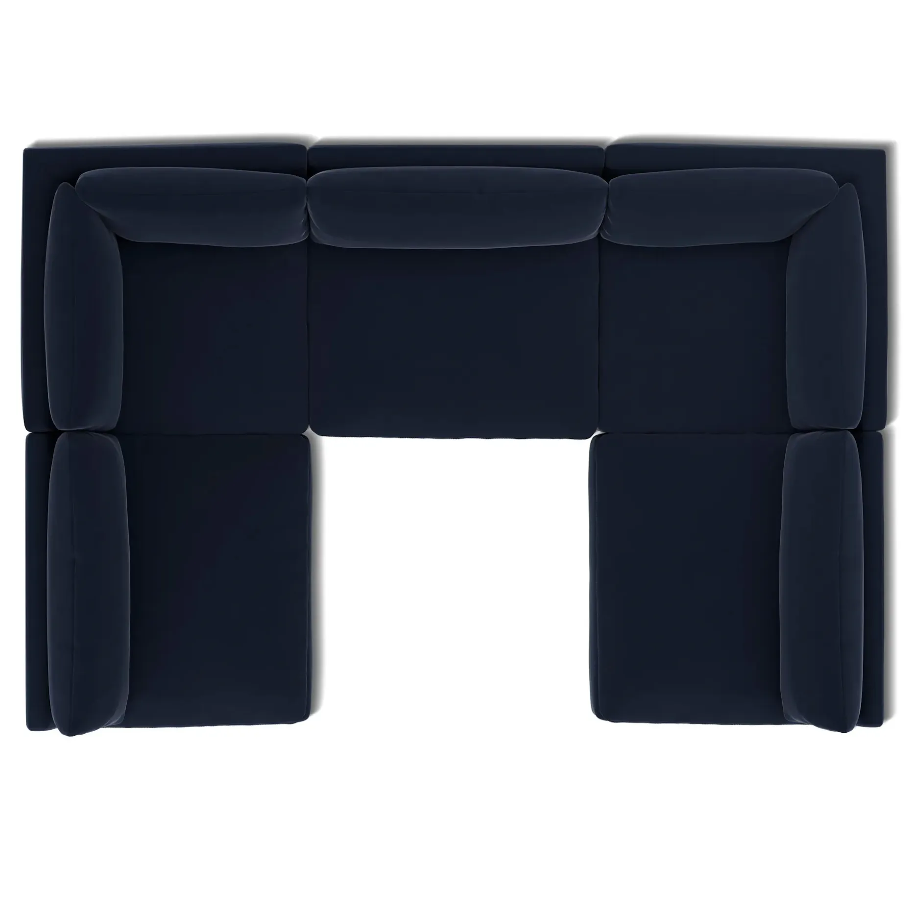 Leigh 121.5" Velvet Modular 5-Seater U-Shaped Sectional - Hale Ink
