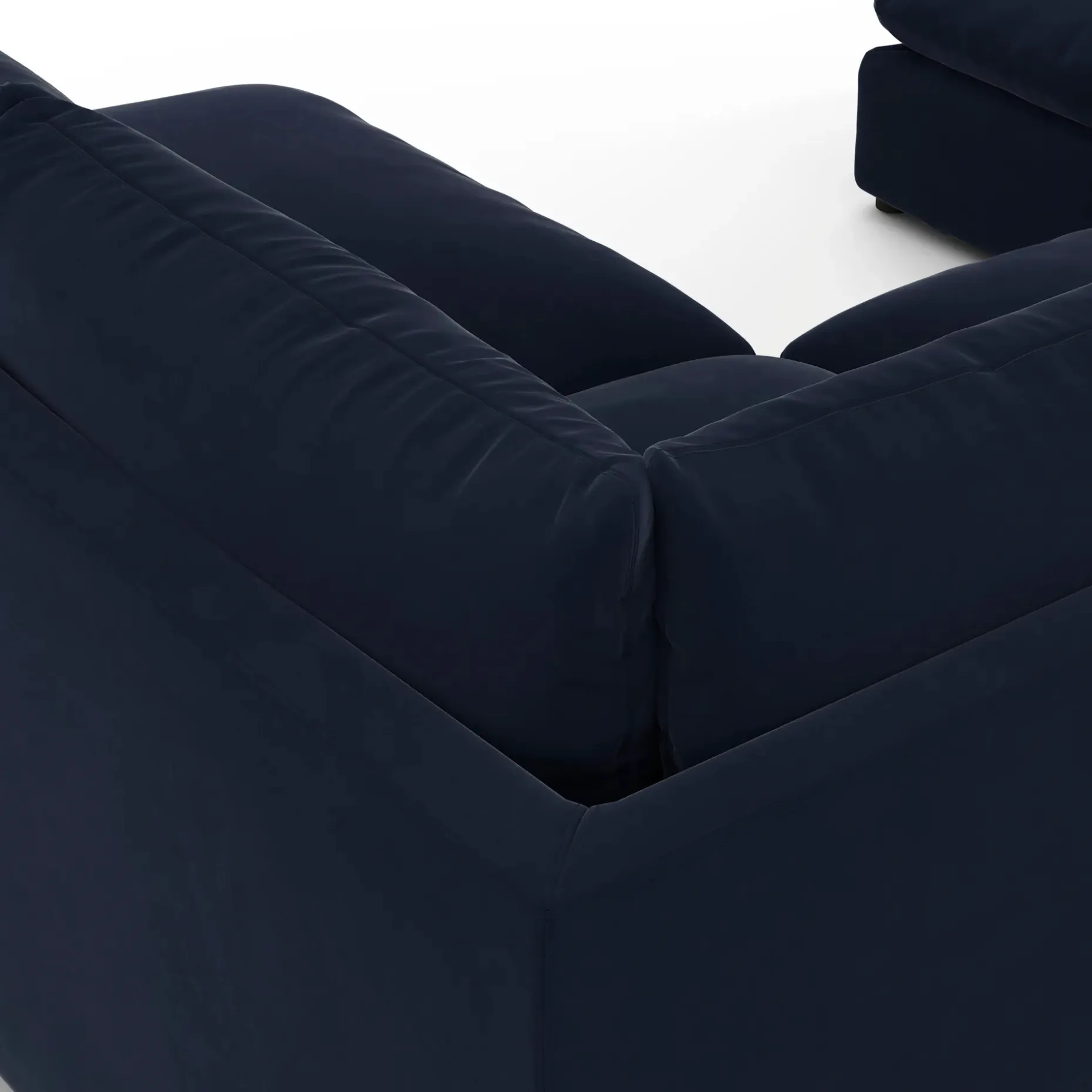 Leigh 121.5" Velvet Modular 5-Seater U-Shaped Sectional - Hale Ink