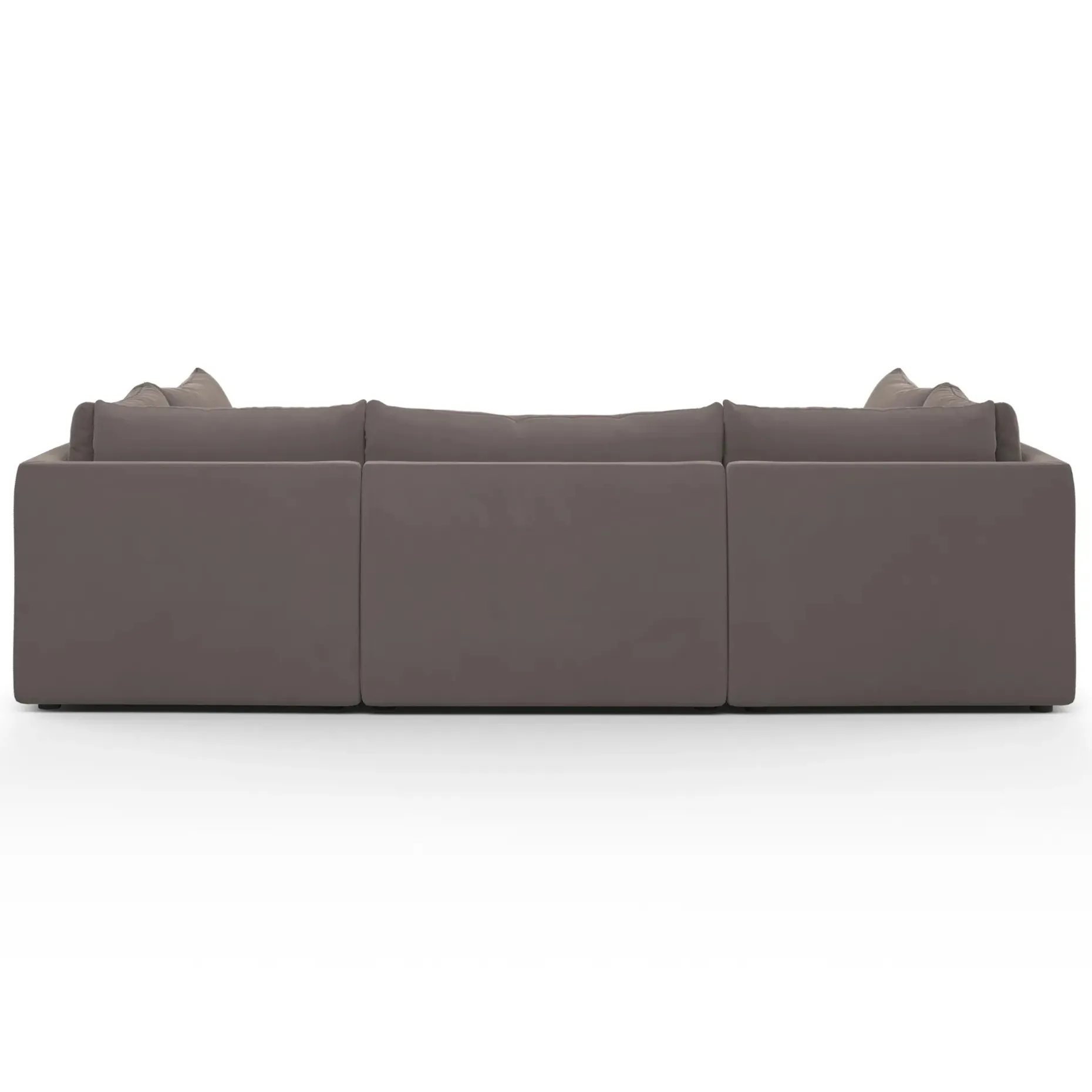 Leigh 121.5" Velvet Modular 5-Seater U-Shaped Sectional - Hale Warm Gray