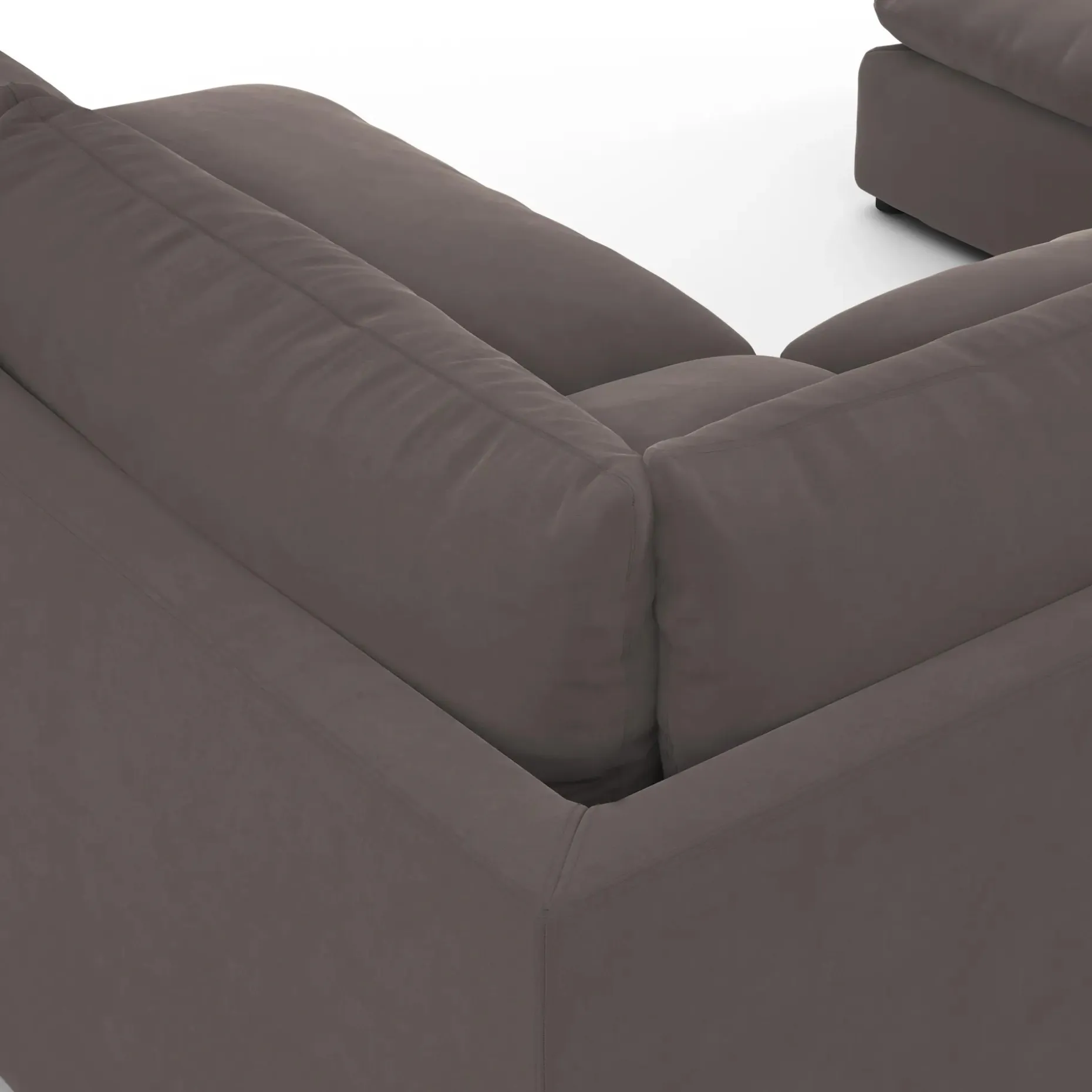 Leigh 121.5" Velvet Modular 5-Seater U-Shaped Sectional - Hale Warm Gray