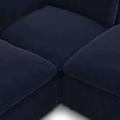 Leigh 121.5" Velvet Modular 3-Seater U-Shaped Sectional - Hale Ink
