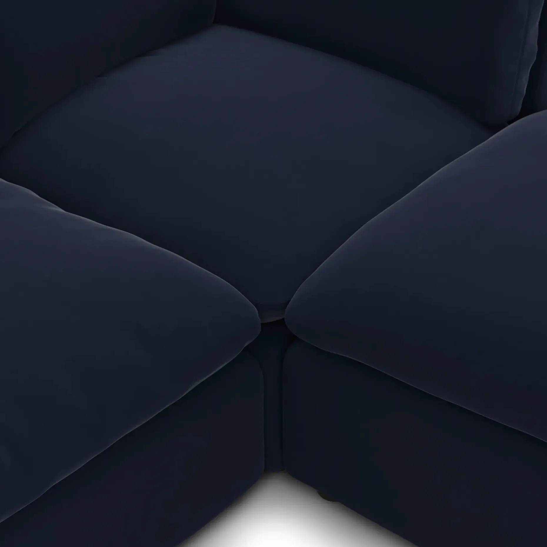 Leigh 121.5" Velvet Modular 3-Seater U-Shaped Sectional - Hale Ink