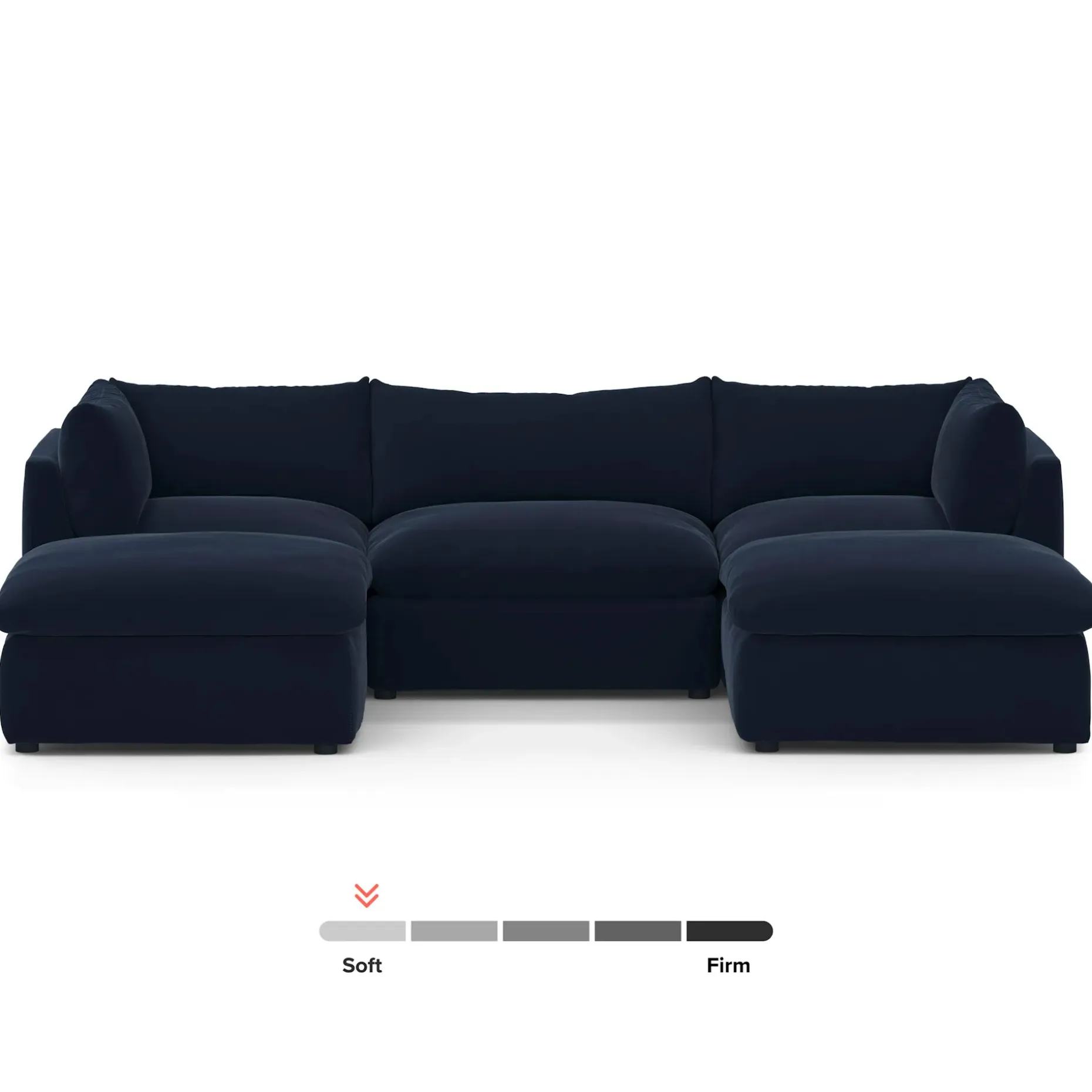 Leigh 121.5" Velvet Modular 3-Seater U-Shaped Sectional - Hale Ink