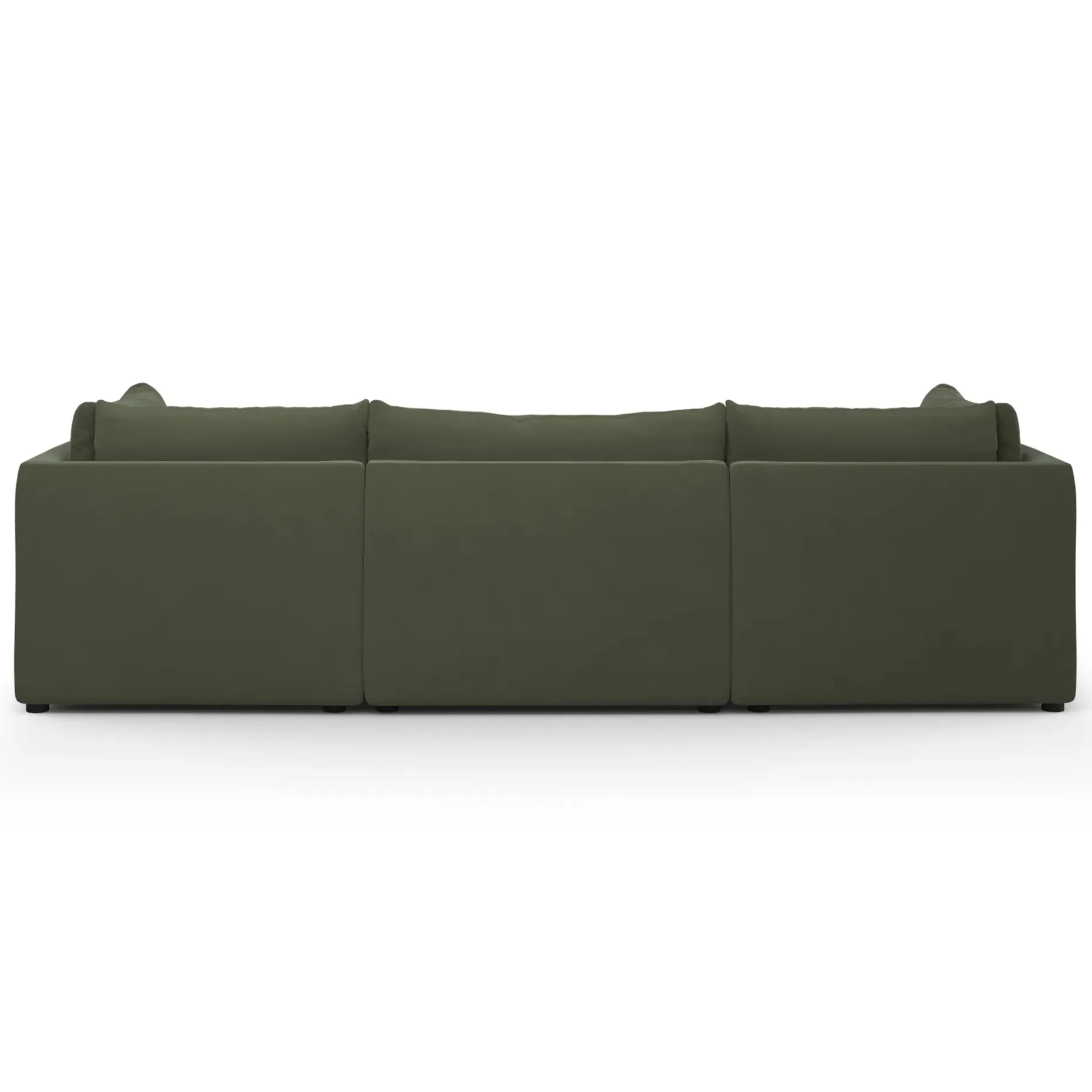 Leigh 121.5" Velvet Modular 3-Seater U-Shaped Sectional - Hale Fir Green