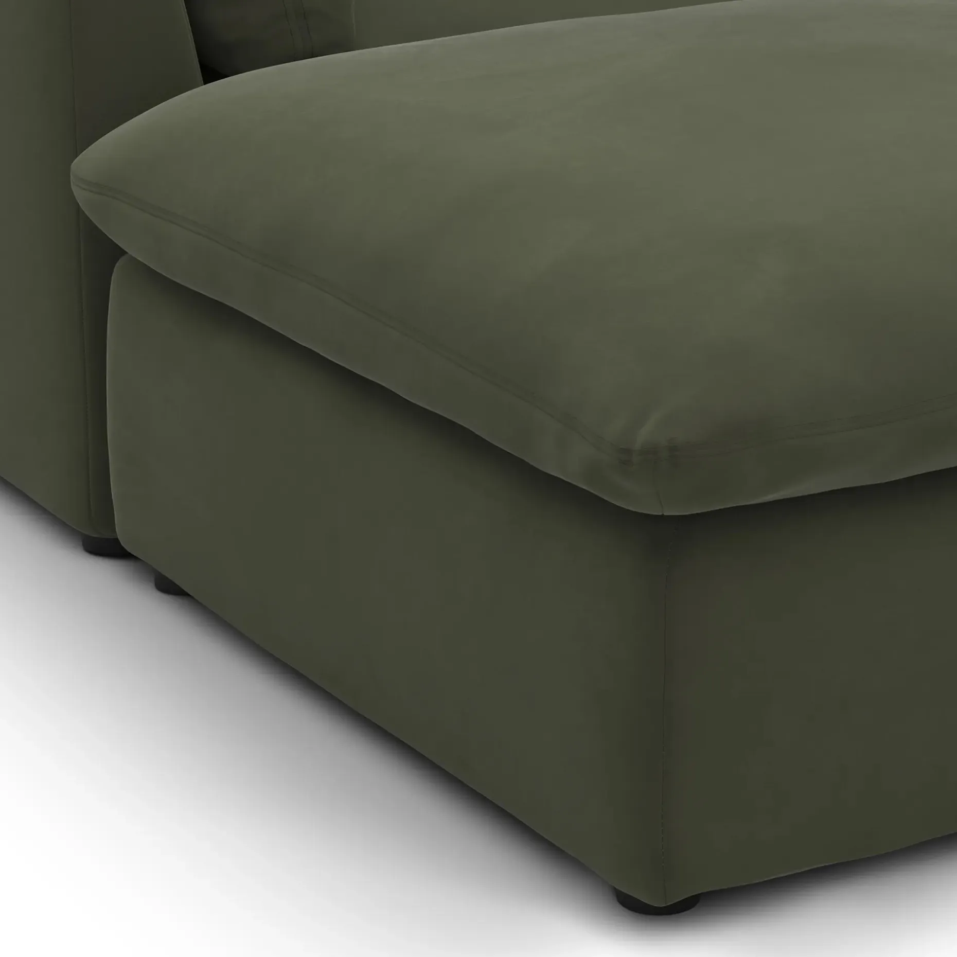 Leigh 121.5" Velvet Modular 3-Seater U-Shaped Sectional - Hale Fir Green