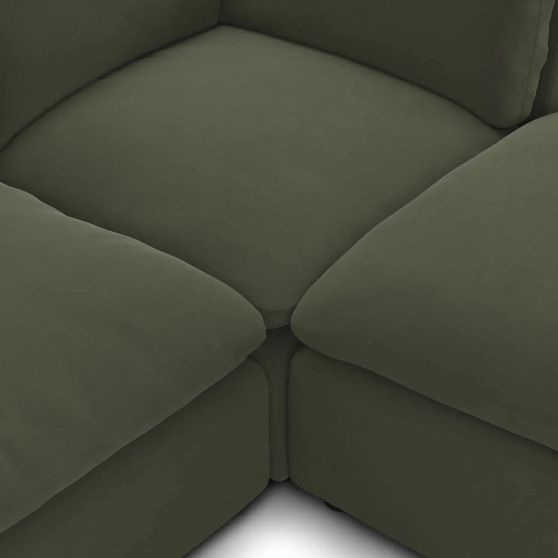 Leigh 121.5" Velvet Modular 3-Seater U-Shaped Sectional - Hale Fir Green