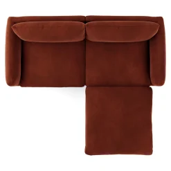 Leigh 92" Velvet Modular Sectional - Hale Rust