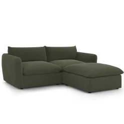Leigh 92" Velvet Modular Sectional - Hale Fir Green