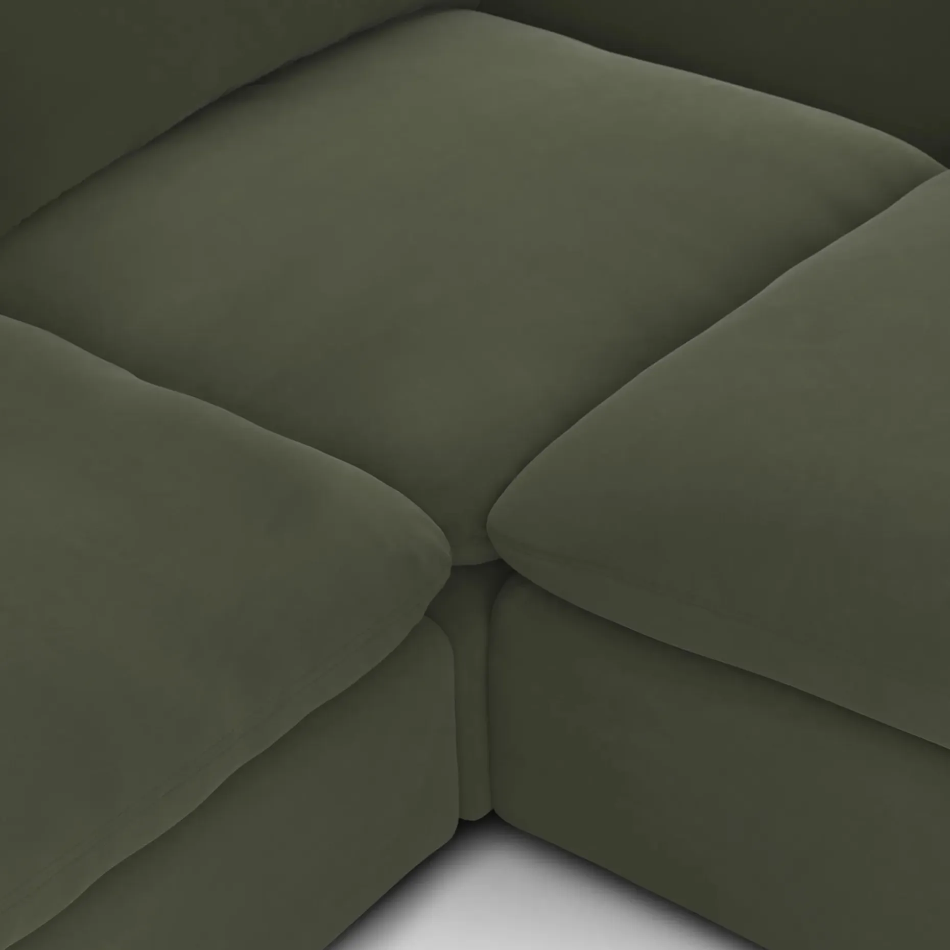 Leigh 92" Velvet Modular Sectional - Hale Fir Green