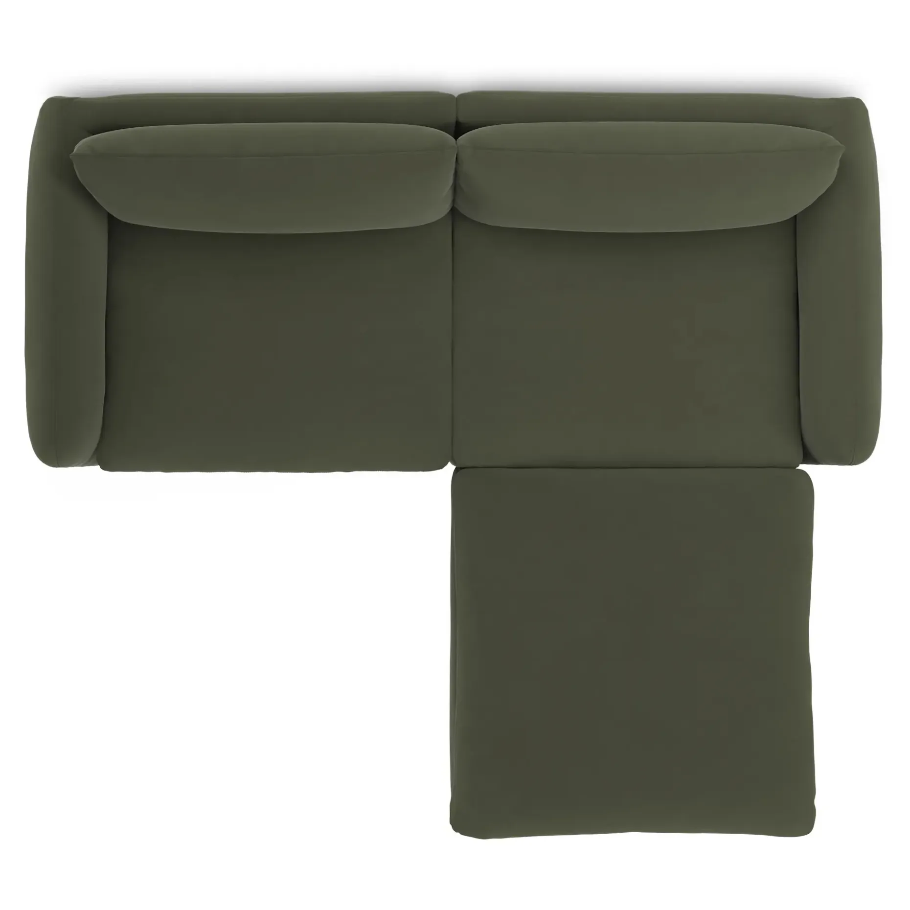 Leigh 92" Velvet Modular Sectional - Hale Fir Green