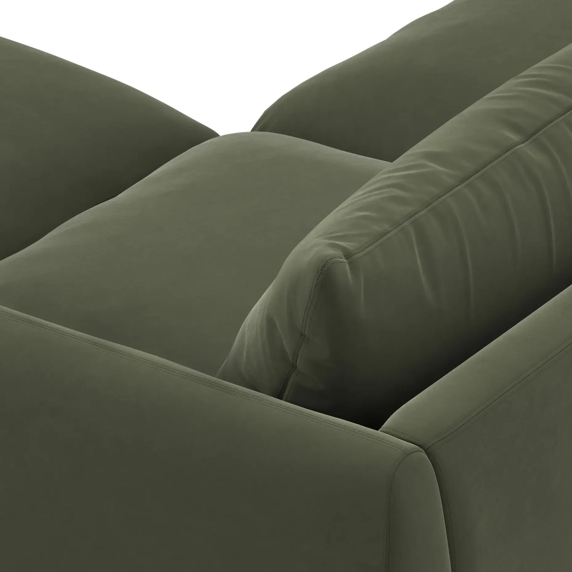 Leigh 92" Velvet Modular Sectional - Hale Fir Green