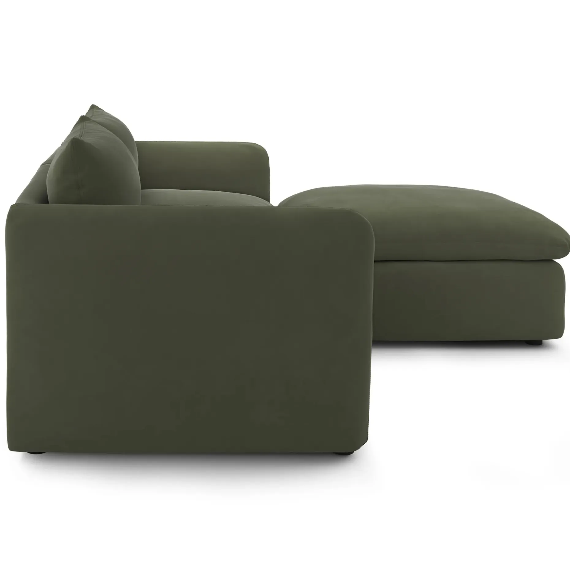 Leigh 92" Velvet Modular Sectional - Hale Fir Green