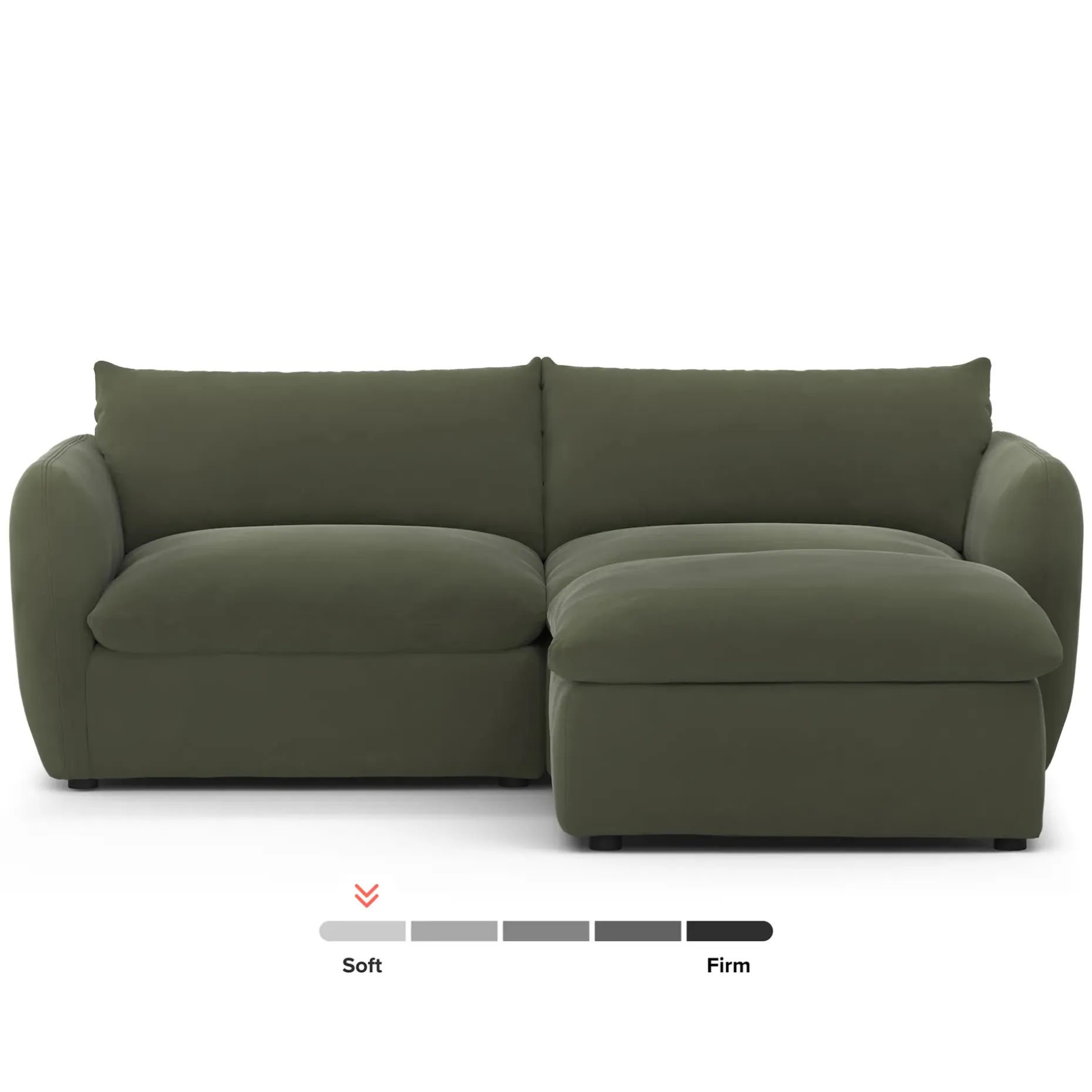 Leigh 92" Velvet Modular Sectional - Hale Fir Green