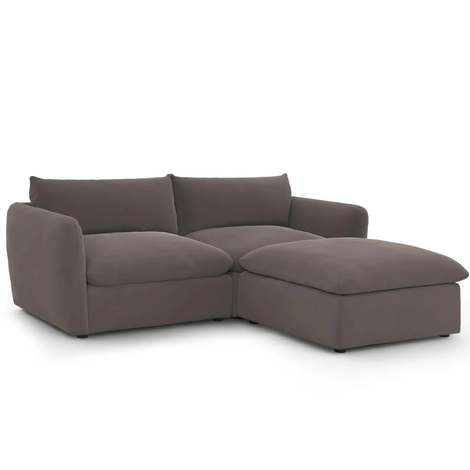 Leigh 92" Velvet Modular Sectional - Hale Warm Gray
