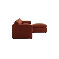 Leigh 131.5" Velvet Modular Sectional - Hale Rust