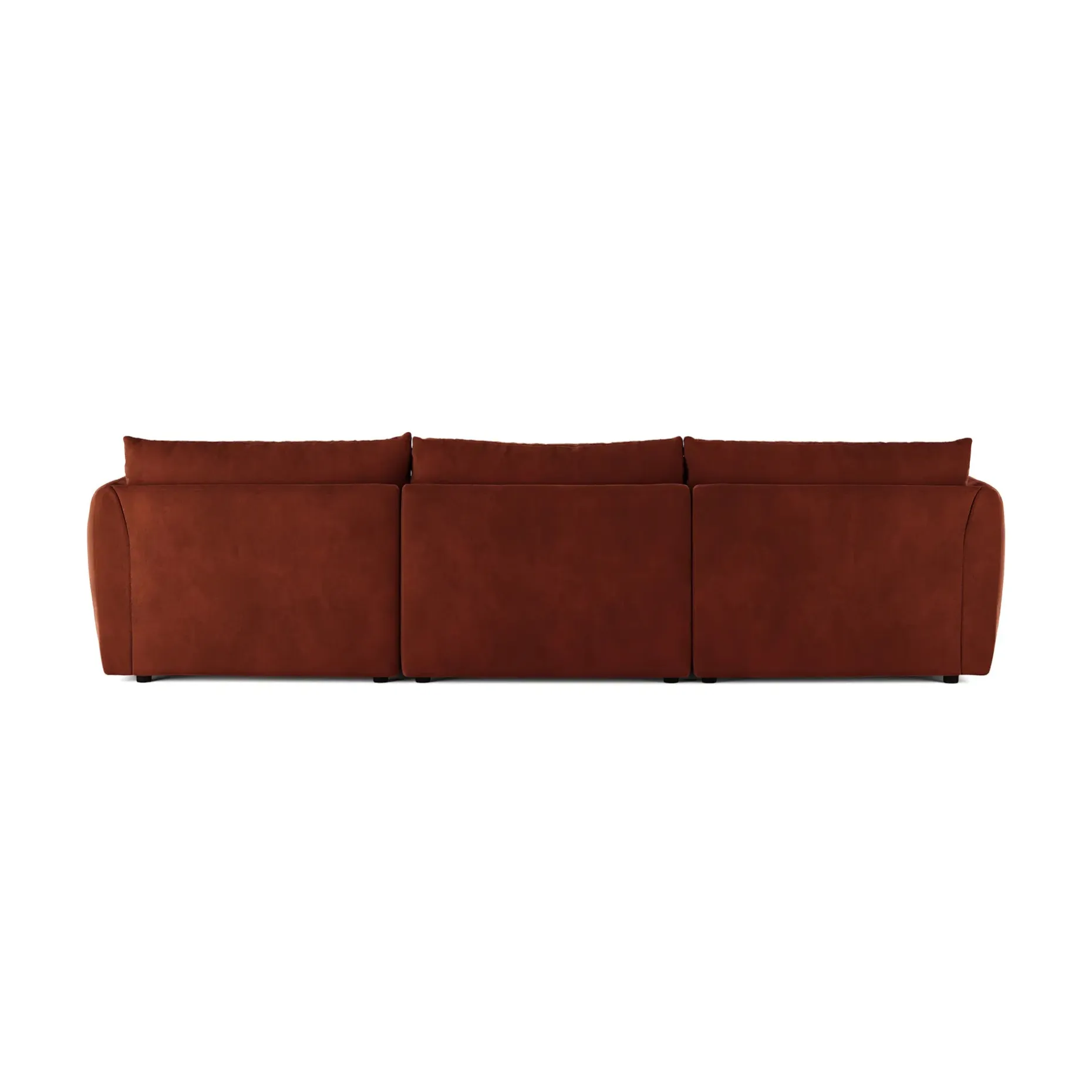 Leigh 131.5" Velvet Modular Sectional - Hale Rust