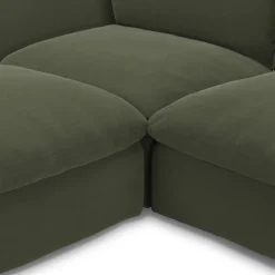 Leigh 131.5" Velvet Modular Sectional - Hale Fir Green